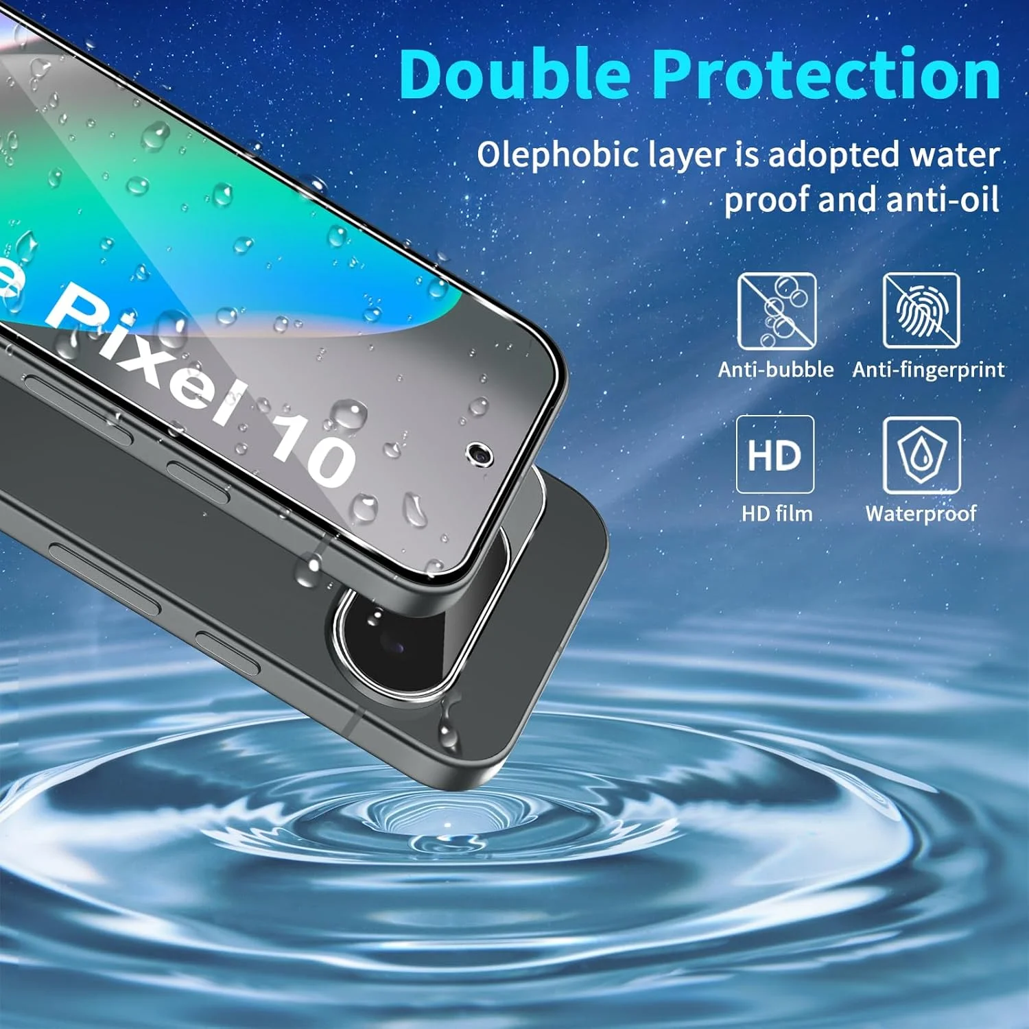 محافظ صفحه نمایش شیشه ای حرارت دیده Lutree برای گوگل پیکسل 10، بسته 3 عددی + 3 شیشه محافظ + فیلم محافظ دوربین، سختی 9H، ضد خش HD بدون حباب محافظ صفحه نمایش شیشه ای حرارت دیده Lutree برای گوگل پیکسل 10، بسته 3 عددی + 3 شیشه محافظ + فیلم محافظ دوربین، سختی 9H، ضد خش HD بدون حباب