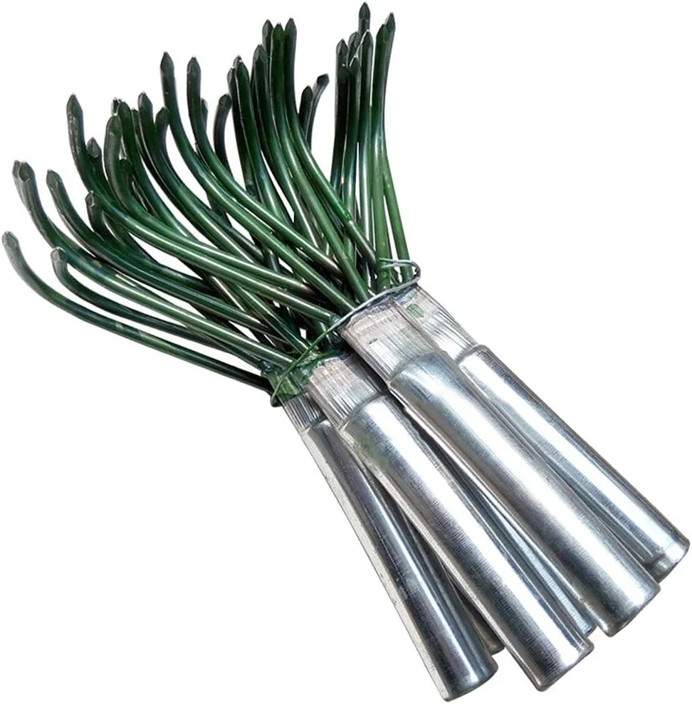 چنگک باغبانی چهار شاخه فولادی کربنی CRTGW با دسته کوچک، مناسب برای جمع آوری برگ، علف هرز و خاک