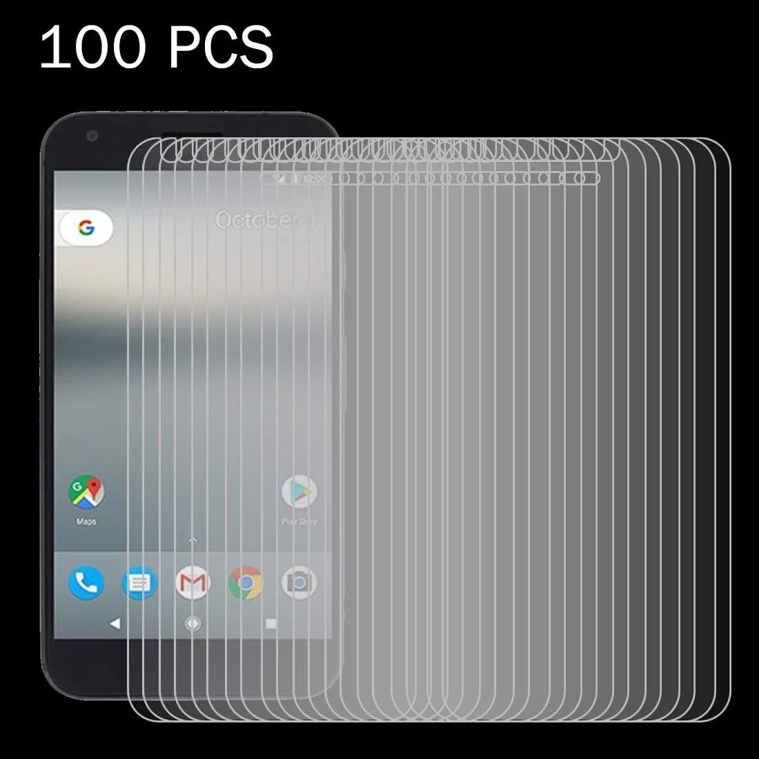 محافظ صفحه نمایش شیشه ای حرارت دیده گوشی هوشمند ZCLINXHEFSDSS، 100 عدد برای گوگل پیکسل XL، ضخامت 0.26 میلی متر، سختی سطح 9H، شیشه حرارت دیده ضد انفجار 2.5D، محافظ صفحه نمایش LCD