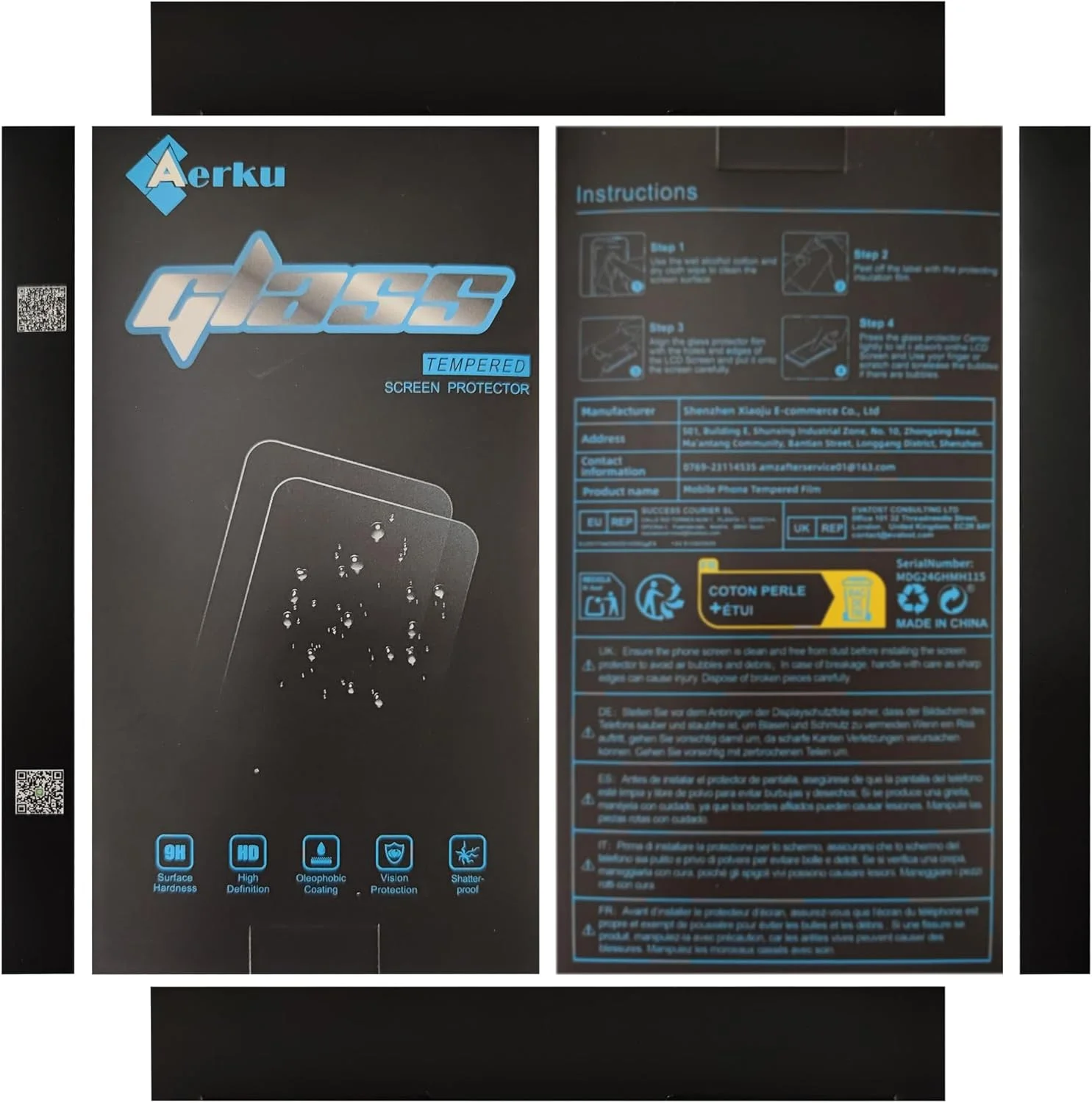 محافظ صفحه نمایش مات Aerku سازگار با Google Pixel 9 / Pixel 9 Pro 5G، [2 عدد] ضد اثر انگشت، ضد تابش نور، شیشه حرارت دیده مات، سختی 9H، ضد خش