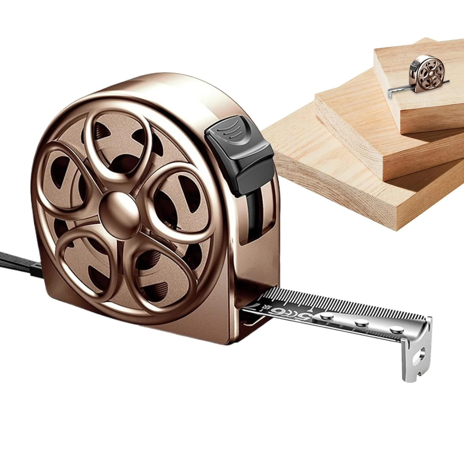 متر نواری جمع شونده استیل ضد زنگ، خط کش اندازه گیری قفل فوری با طراحی توخالی - ابزار اندازه گیری دستی ضد سقوط برای مسیرهای کشاورزی، مهندسی صنعتی، نجاری، فضای باز