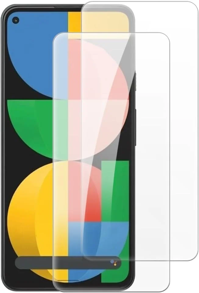 محافظ صفحه نمایش شیشه ای حرارت دیده شانتایم [2 عددی] سازگار با گوگل پیکسل 5A 5G (6.34 اینچ)، شفاف HD ضد خش، بدون حباب، سازگار با قاب