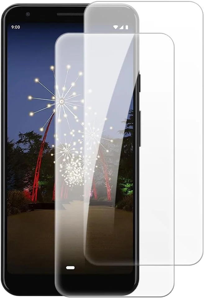 شاین تایم [بسته 2 عددی] محافظ صفحه نمایش شیشه ای حرارت دیده سازگار با گوگل پیکسل 3A XL (6 اینچ)، HD شفاف ضد خش بدون حباب سازگار با قاب