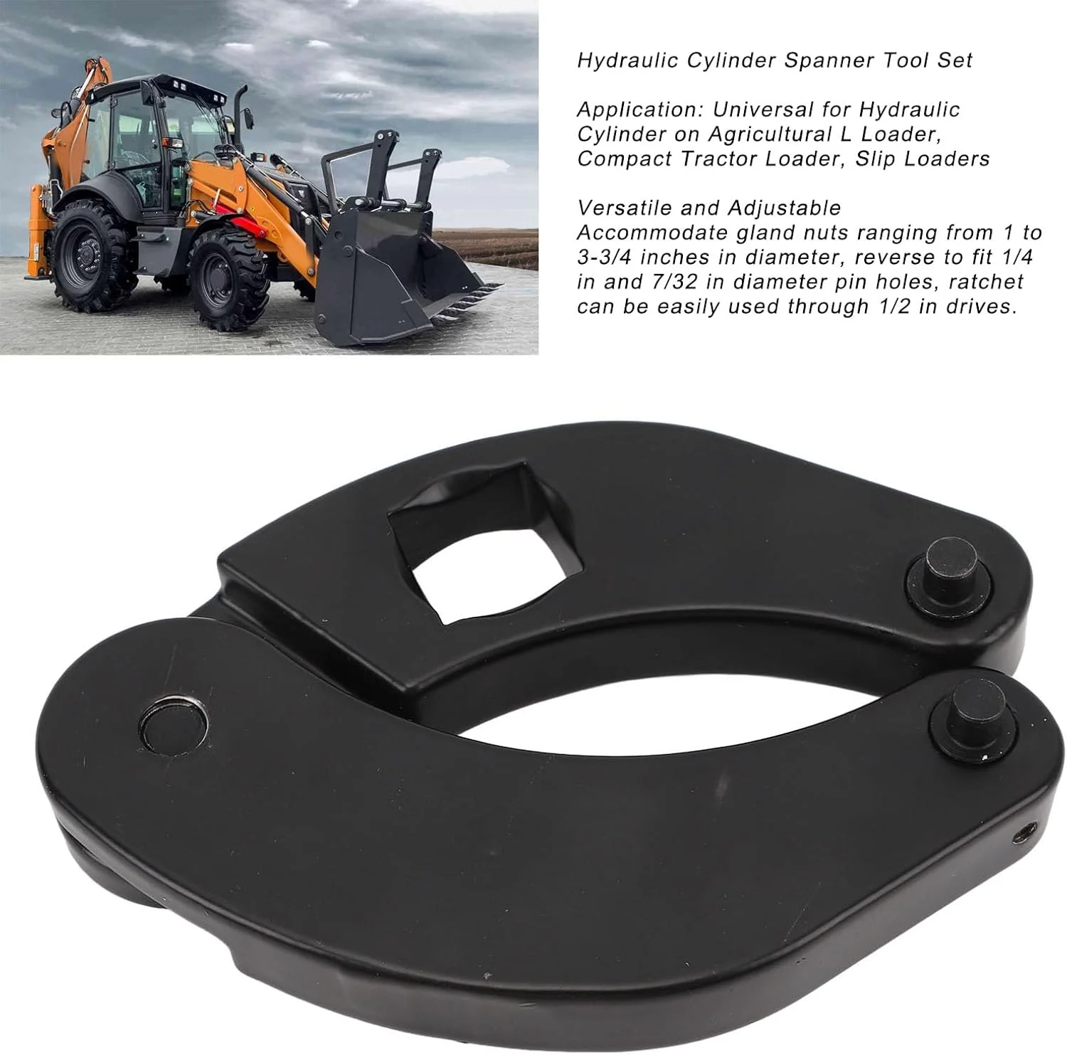 مجموعه آچار سیلندر هیدرولیک Starrypxl مدل 7463، آچار قابل تنظیم برای لودرهای کشاورزی و تعمیر تراکتورهای کامپکت