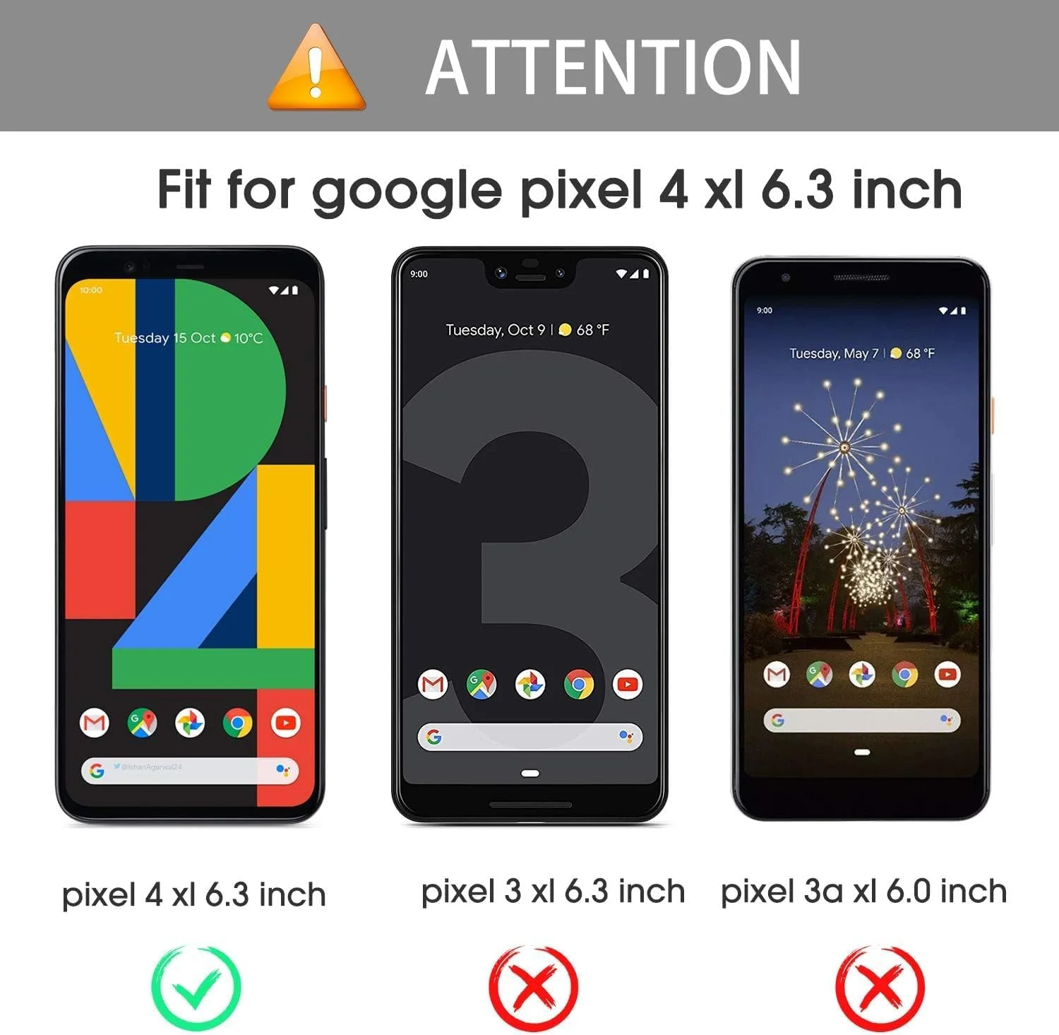 محافظ صفحه نمایش [بسته 4 عددی] اموتون سازگار با گوگل پیکسل 4XL، محافظ صفحه شیشه ای حرارت دیده برای گوگل پیکسل 4 XL عرضه شده در سال 2019، دارای قاب تراز/مقاوم در برابر خراش/بدون حباب