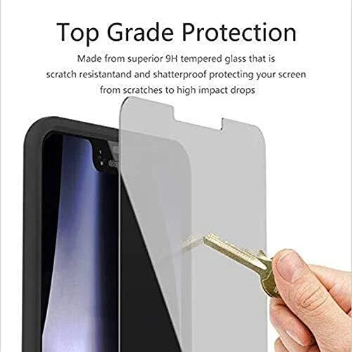 محافظ صفحه نمایش شیشه ای ضد جاسوسی AISELAN برای گوگل پیکسل 3 - شیشه حرارت دیده ممتاز، شفاف، ضد خش و حفظ حریم خصوصی برای گوگل پیکسل 3 (2 عددی)