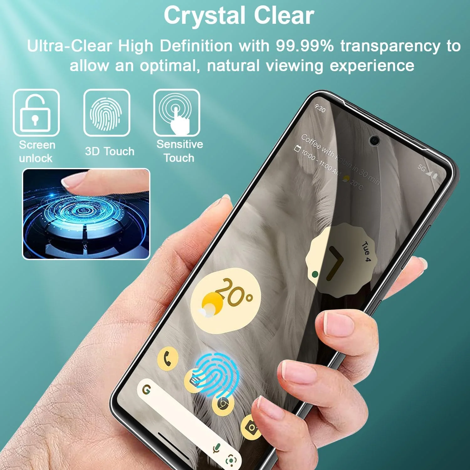 محافظ صفحه نمایش UEEBAI برای گوگل پیکسل 7، [بسته 2 عددی] [پوشش کامل] سختی 9H ممتاز [ضد جاسوسی] شیشه حرارت دیده فوق العاده نازک محافظ لبه بدون حباب ضد خش - مشکی