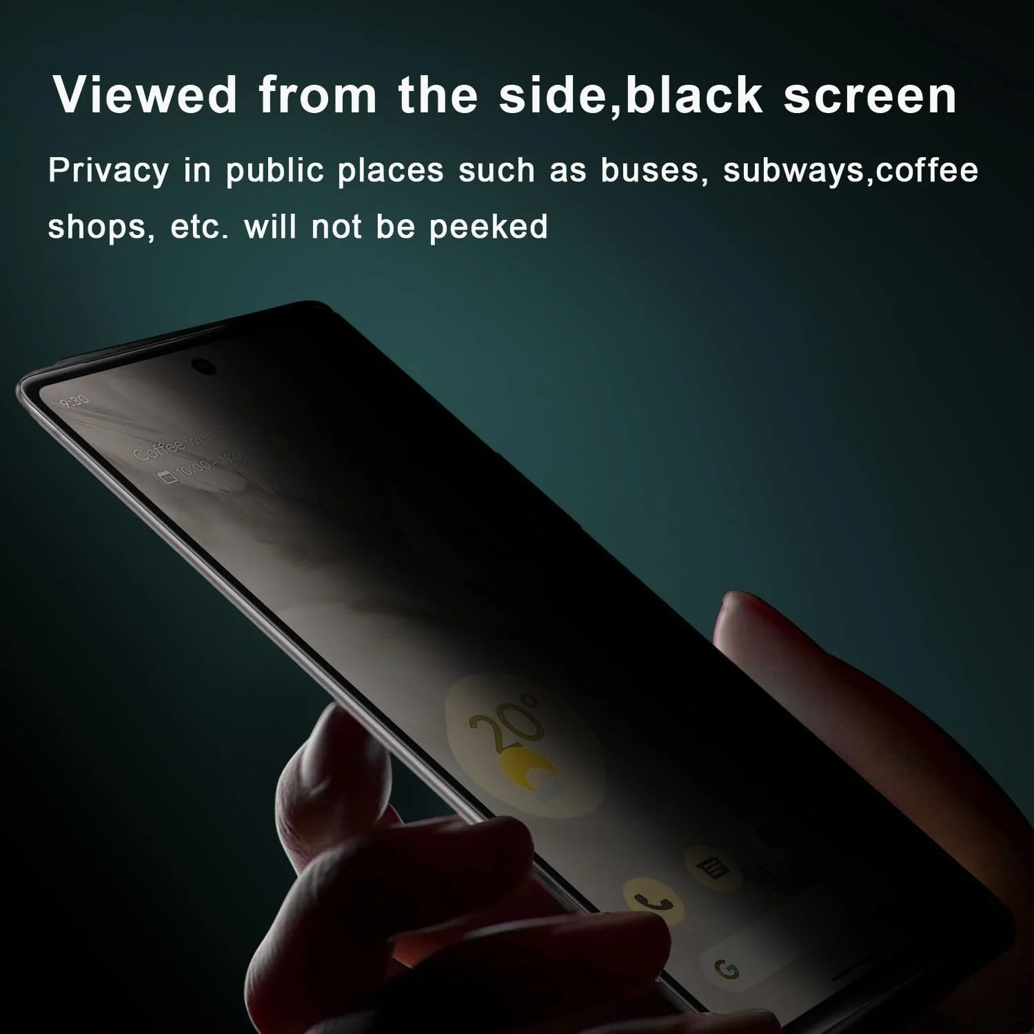 محافظ صفحه نمایش UEEBAI برای گوگل پیکسل 7، [بسته 2 عددی] [پوشش کامل] سختی 9H ممتاز [ضد جاسوسی] شیشه حرارت دیده فوق العاده نازک محافظ لبه بدون حباب ضد خش - مشکی