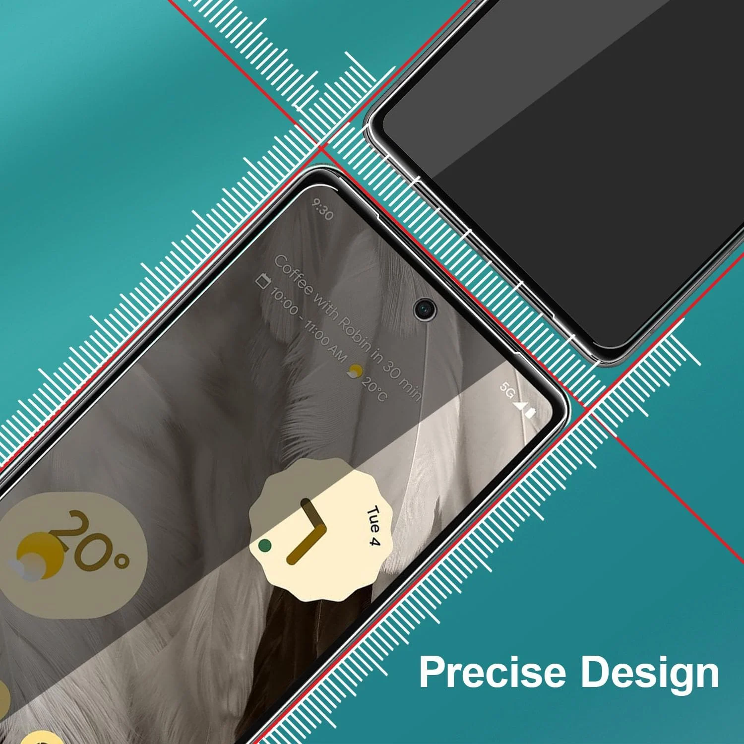 محافظ صفحه نمایش UEEBAI برای گوگل پیکسل 7، [بسته 2 عددی] [پوشش کامل] سختی 9H ممتاز [ضد جاسوسی] شیشه حرارت دیده فوق العاده نازک محافظ لبه بدون حباب ضد خش - مشکی