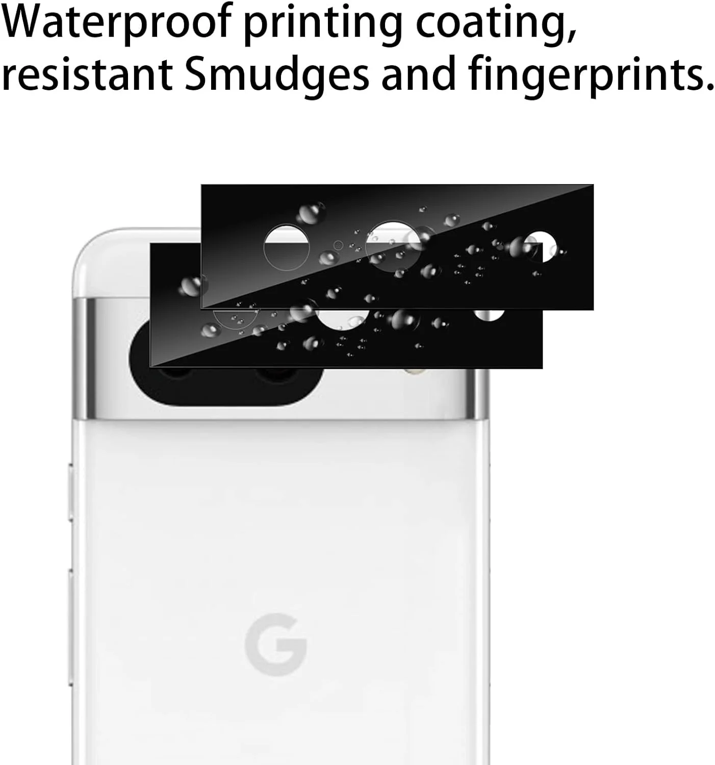 GMUJIAO [بسته 2+2] سازگار با Google Pixel 8 شامل محافظ صفحه نمایش شیشه ای حرارت دیده و محافظ لنز دوربین، فیلم شیشه ای حرارت دیده HD تمام صفحه [ضد خرد شدن] - مشکی