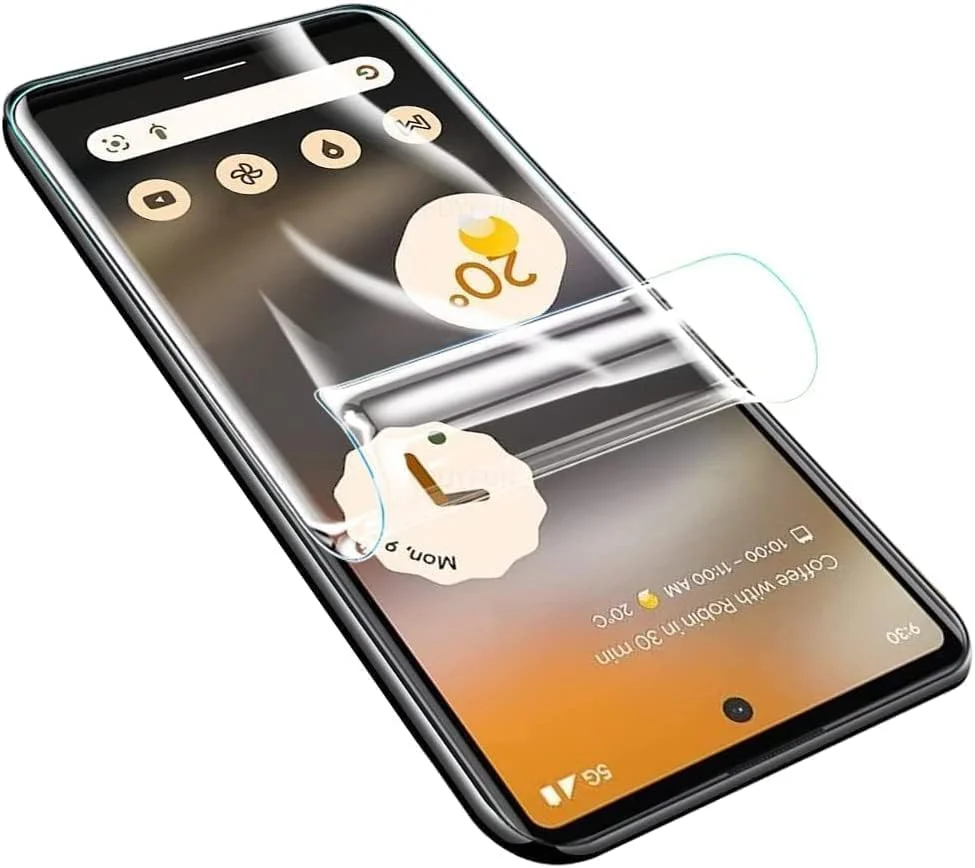 محافظ صفحه نمایش هیدروژل با کیفیت بالا LXEEOLX [بسته 2 عددی] برای گوگل پیکسل 7، محافظ صفحه نمایش TPU انعطاف پذیر و غیر قابل شکستن با حساسیت بالا [ضد خش] (بدون شیشه حرارت دیده)