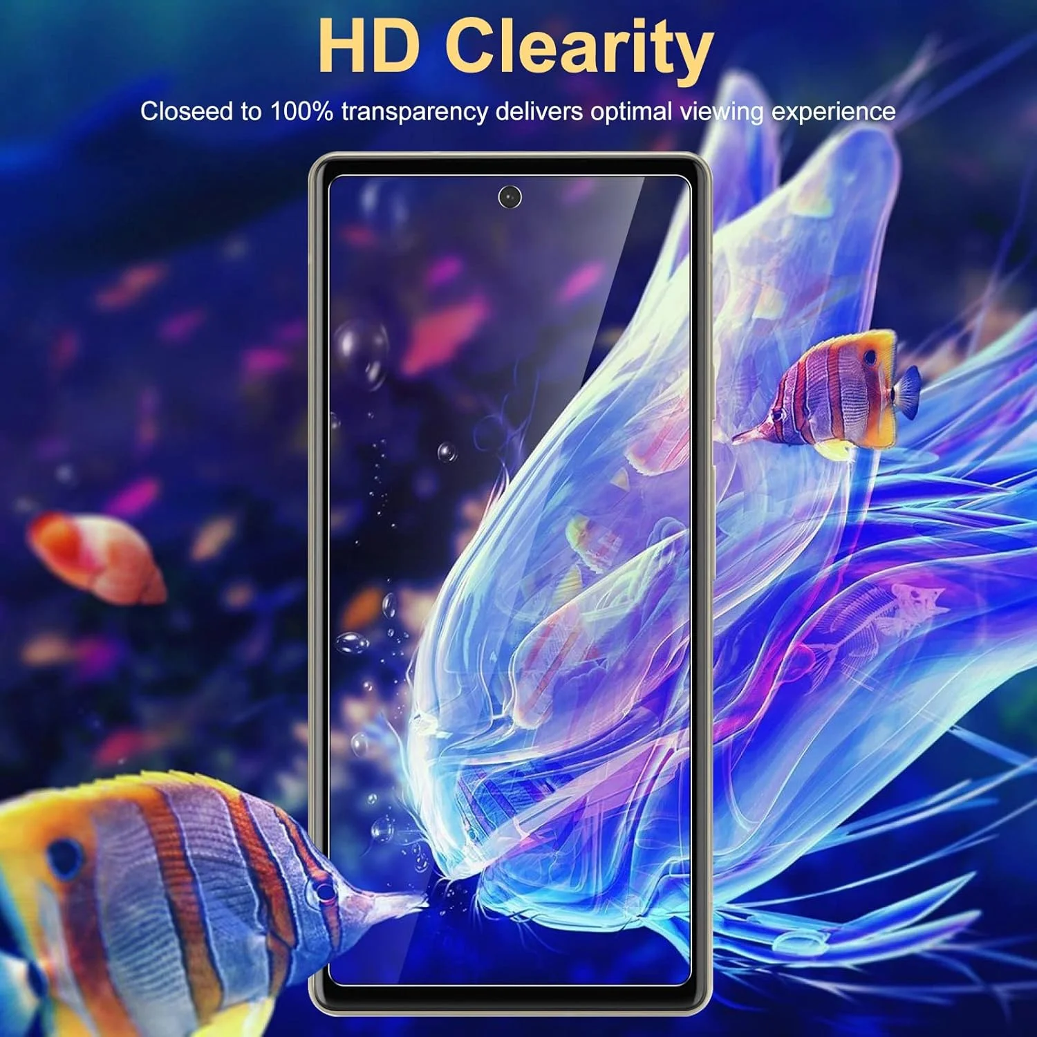 محافظ صفحه نمایش شیشه ای LYWHL [بسته 2+2] برای گوگل پیکسل 7 6.4 اینچی به همراه محافظ لنز دوربین، مقاوم در برابر قاب، بدون حباب، شفاف HD، سختی 9H، مناسب برای پیکسل 7 5G 2022