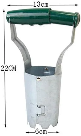 ابزار کاشت پیاز، ابزار کاشت پیاز دستی با دسته فنری و مقیاس عمق، برای کاشت، رهاسازی خودکار خاک برای حفاری، پر کردن مجدد سوراخ، لوله نشاء کشاورزی باغ