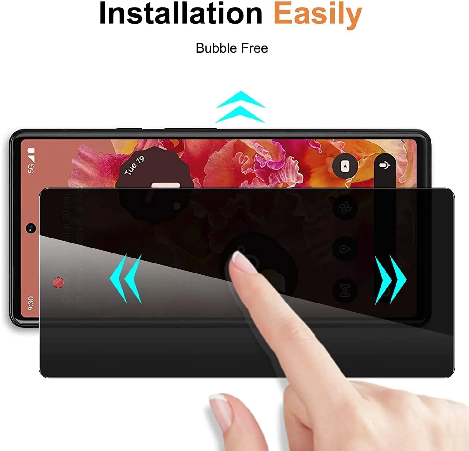 محافظ صفحه نمایش حریم خصوصی سیمائو [2 عددی] سازگار با گوگل پیکسل 4a 5G، محافظ صفحه نمایش شیشه ای حرارت دیده حریم خصوصی پوشش کامل ضد جاسوسی