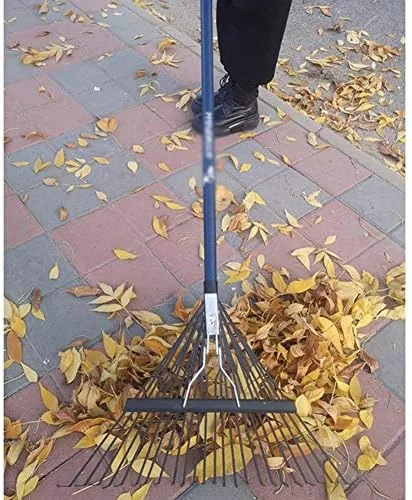 شن کش برگ، شن کش باغبانی، شن کش چمن، ابزار باغبانی کشاورزی برای جمع آوری برگ های ریخته و یونجه، 2 سایز (رنگ: A، سایز: 145x60cm)