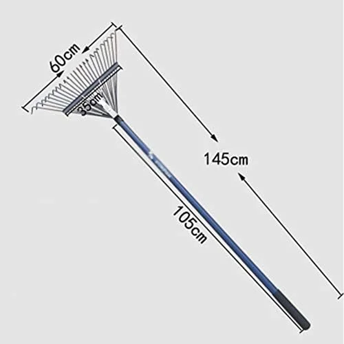 شن کش برگ، شن کش باغبانی، شن کش چمن، ابزار باغبانی کشاورزی برای جمع آوری برگ های ریخته و یونجه، 2 سایز (رنگ: A، سایز: 145x60cm) شن کش برگ، شن کش باغبانی، شن کش چمن، ابزار باغبانی کشاورزی برای جمع آوری برگ های ریخته و یونجه، 2 سایز (رنگ: A، سایز: 145x60cm)
