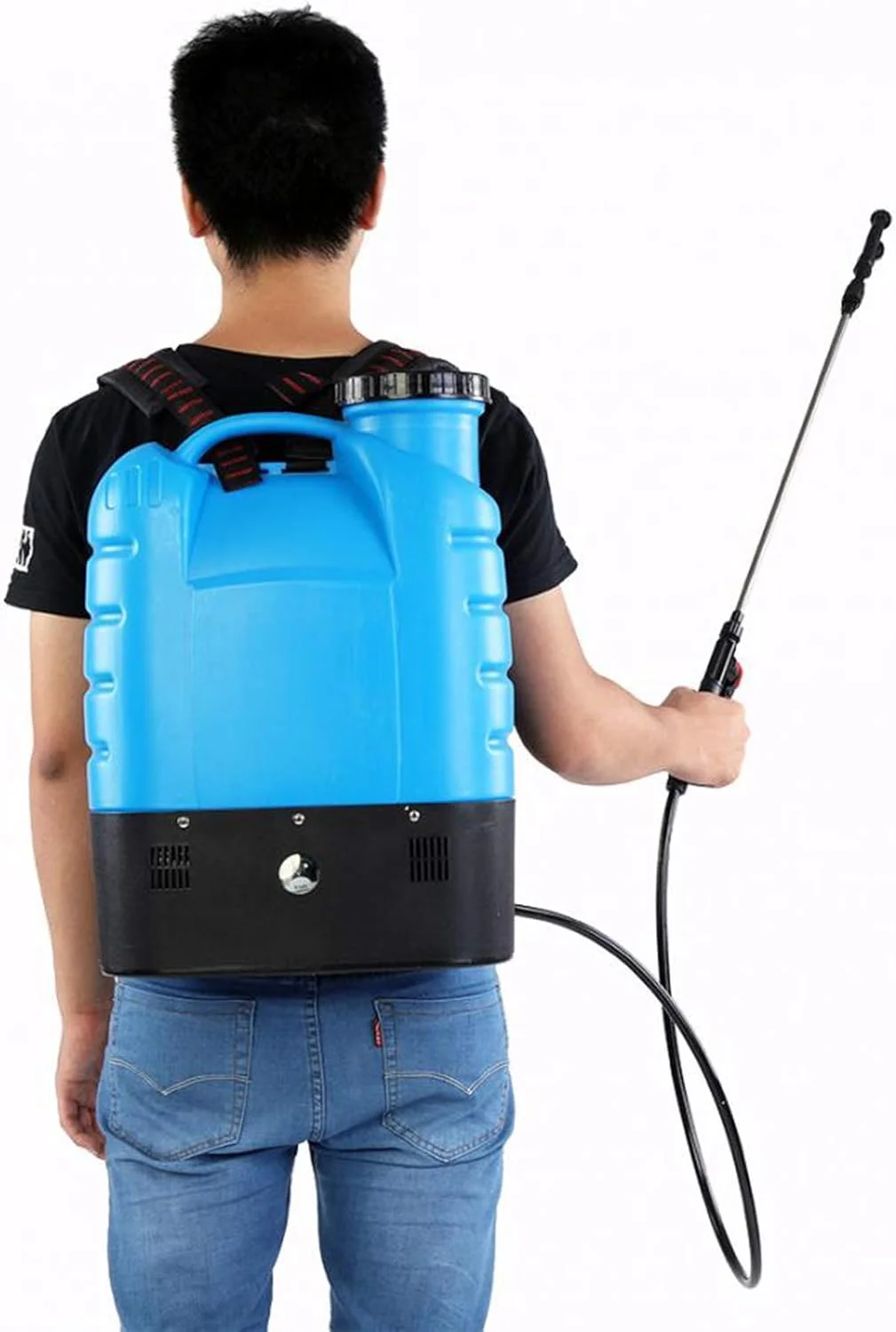 سمپاش پشتی باغبانی JDOSHIS، سمپاش برقی پشتی 16 لیتری با فشار بالا برای کشاورزی، دستگاه مه پاش فوق العاده حجیم، ابزار آبیاری
