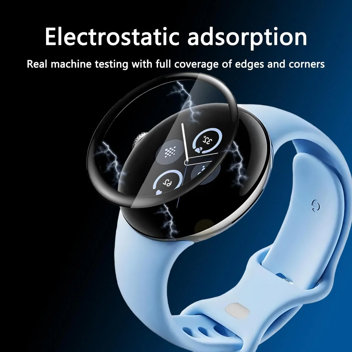 محافظ صفحه نمایش Yieehhow [بسته 4 عددی] شیشه حرارت دیده برای Google Pixel Watch 2، ضد خش/شفافیت HD فیلم محافظ کامپوزیت PMMA، محافظ صفحه نمایش منحنی سه بعدی برای Google Pixel Watch 2