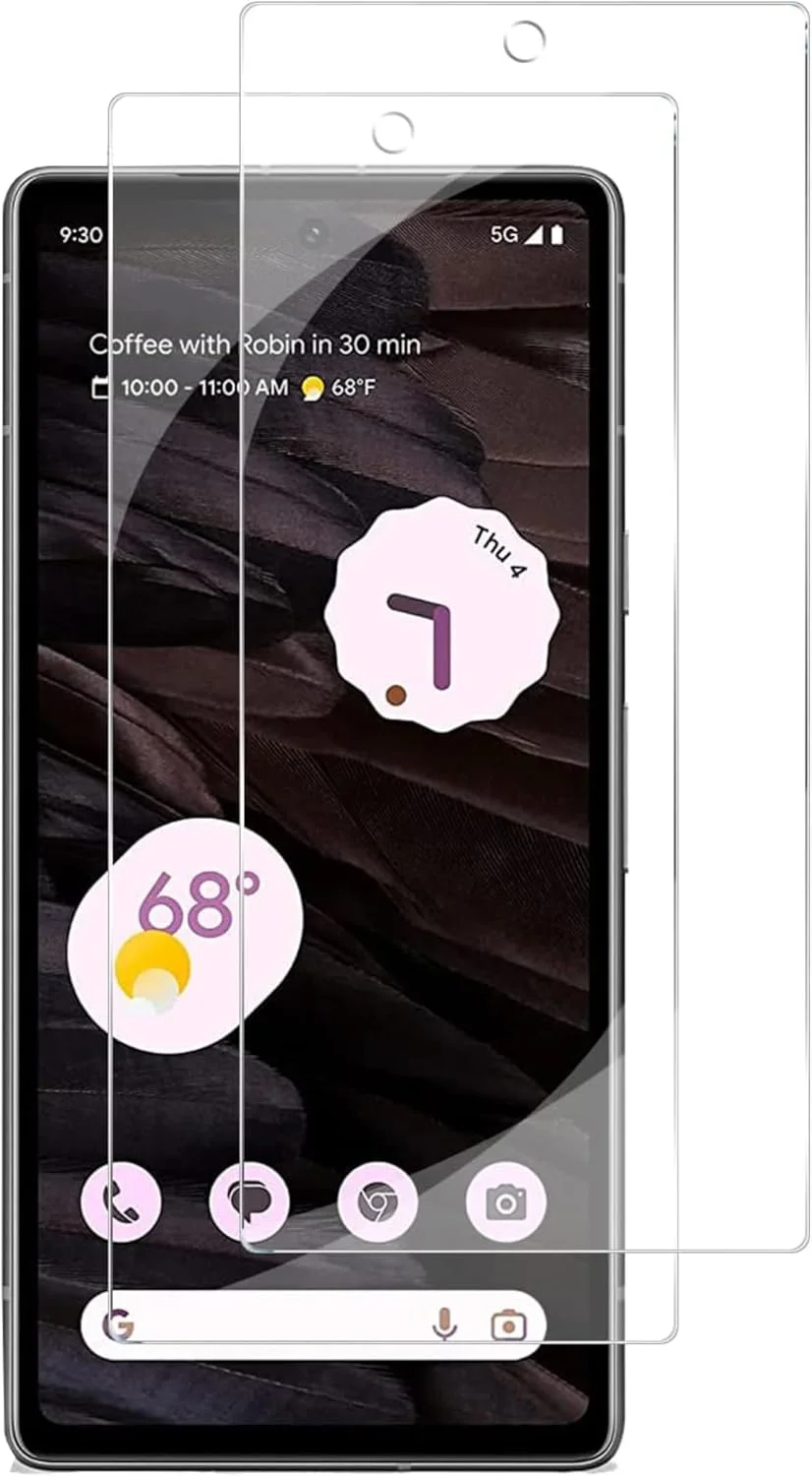 محافظ صفحه نمایش EKAM Google Pixel 7A، [2 عدد] شیشه حرارت دیده [سختی 9H] [بدون حباب] محافظ صفحه نمایش سازگار با قاب برای Google Pixel 7A [6.1 اینچ]…