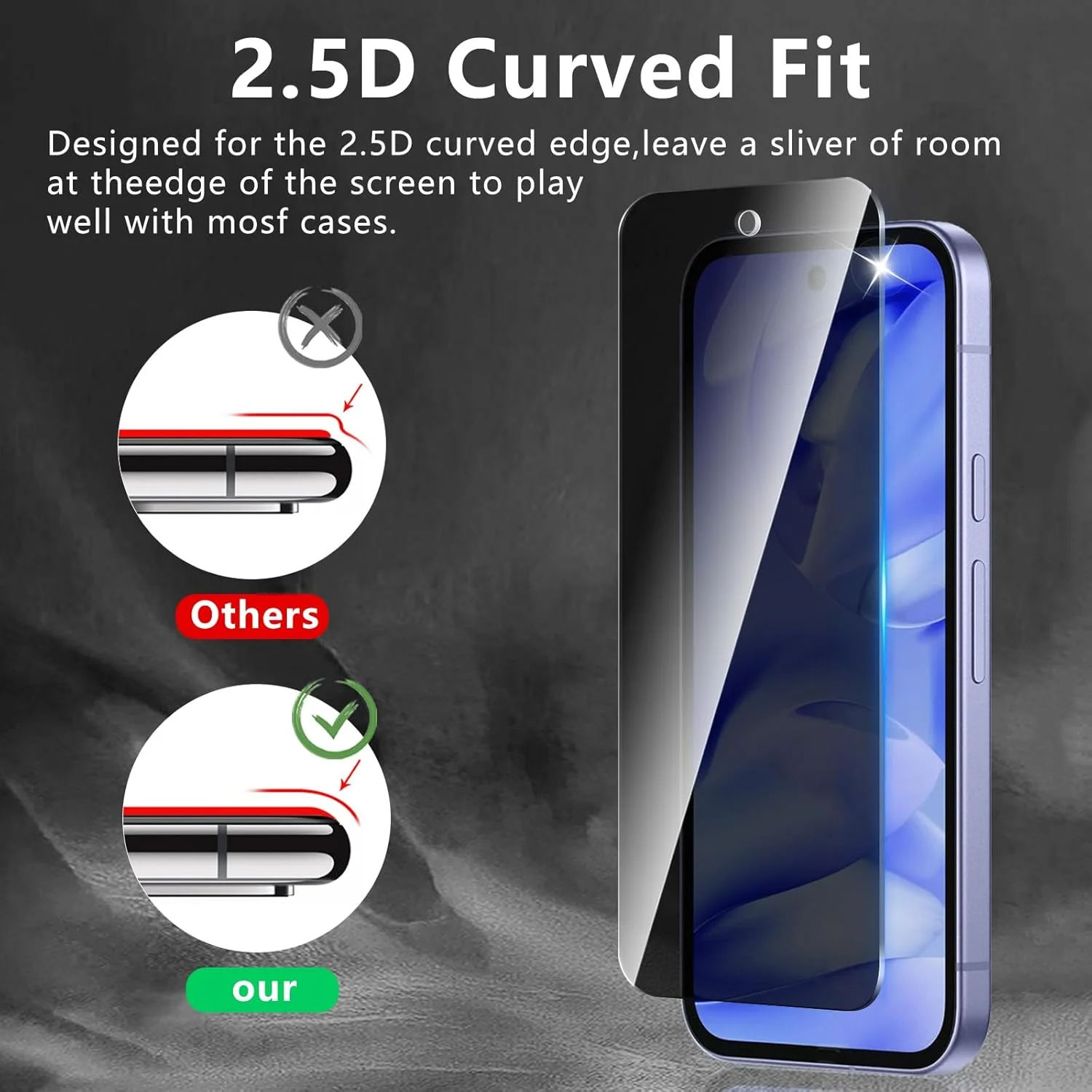 محافظ صفحه نمایش حریم خصوصی LZAYN بسته 2 عددی برای Google Pixel 9A، مقاوم در برابر ضربه، ضد خش، بدون حباب، فیلم شیشه ای حرارت دیده ضد جاسوسی مشکی، نصب آسان محافظ صفحه نمایش حریم خصوصی LZAYN بسته 2 عددی برای Google Pixel 9A، مقاوم در برابر ضربه، ضد خش، بدون حباب، فیلم شیشه ای حرارت دیده ضد جاسوسی مشکی، نصب آسان