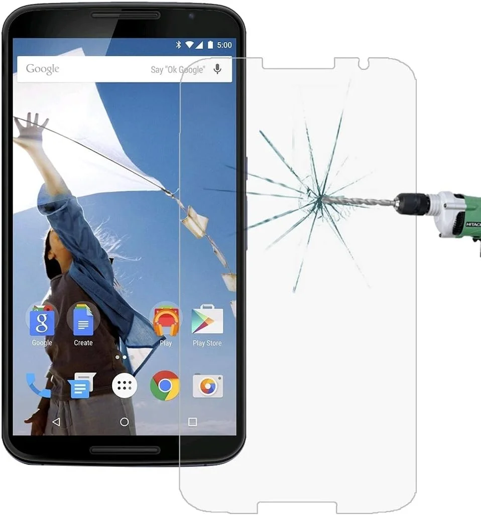 ZCLINXHEFSDSS Smartphone tempered glass film 50 PCS for Google Nexus 6 0.26mm 9H Surface Hardness 2.5D Explosion-proof Tempered Glass Film, No Retail Package LCD protective film
