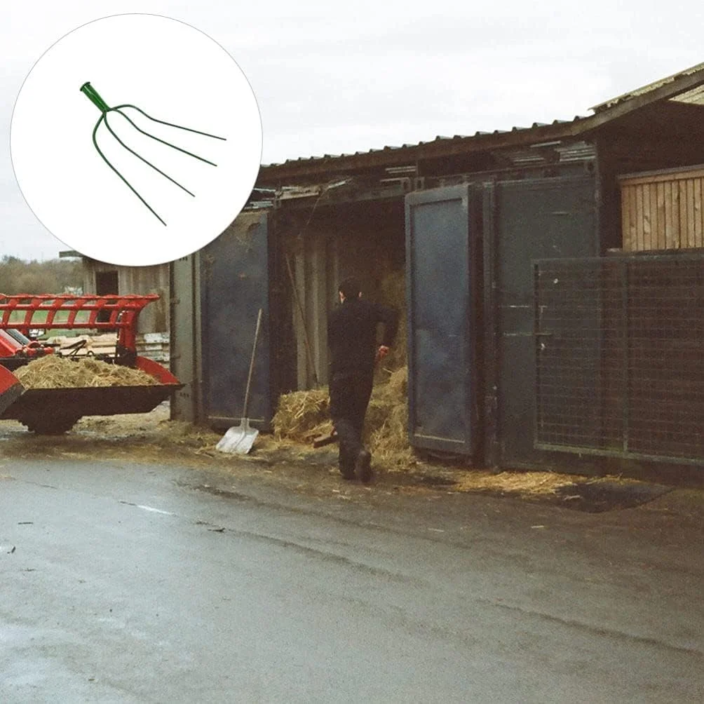 سر چنگک جایگزین سه شاخه چنگک کود، سر چنگک آهنی، چنگک بیل زنی، چنگک علف، چنگک کشاورزی کاربردی برای ابزار کشاورزی سبز