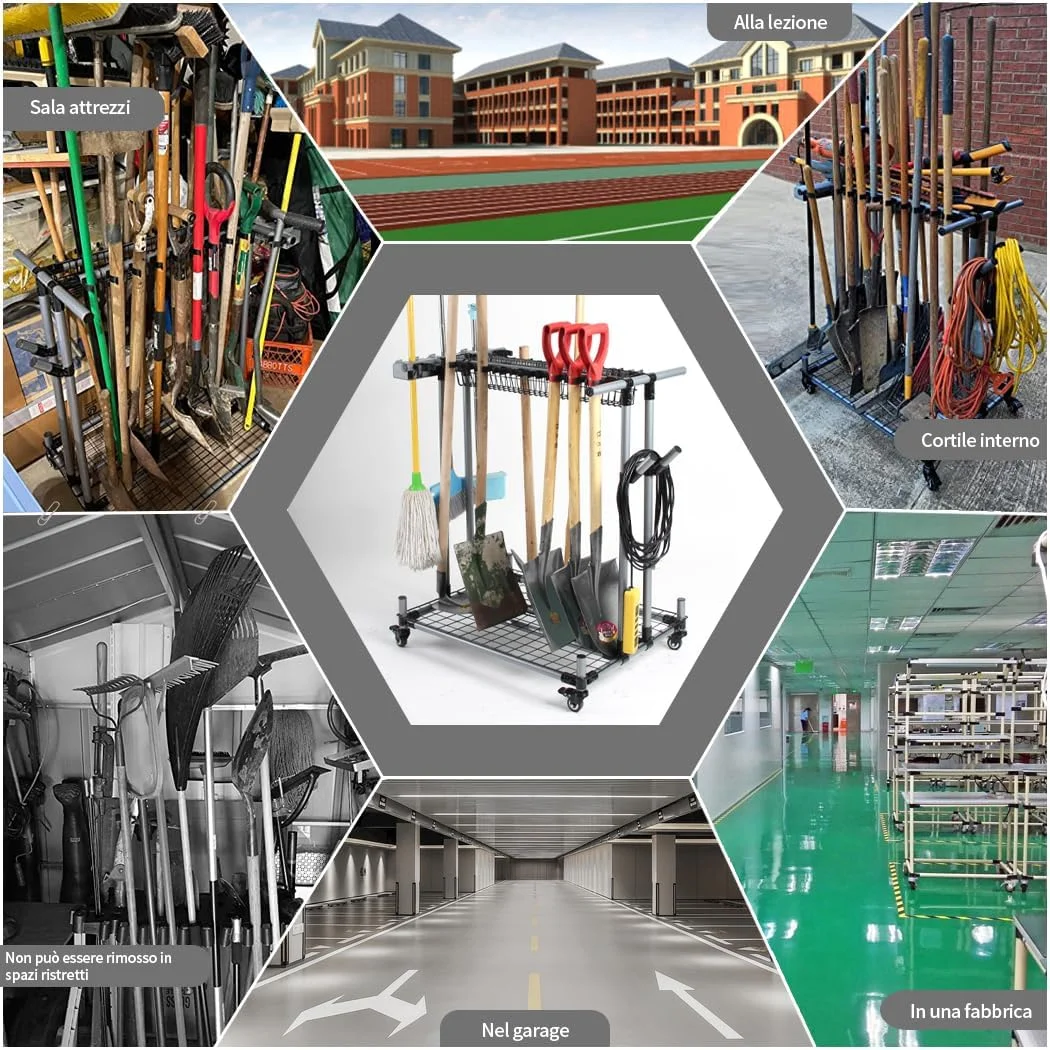 قفسه ابزار باغبانی چند منظوره QTJH برای طبقه بندی و نگهداری تجهیزات سنگین کشاورزی و چرخ دستی حمل و نقل