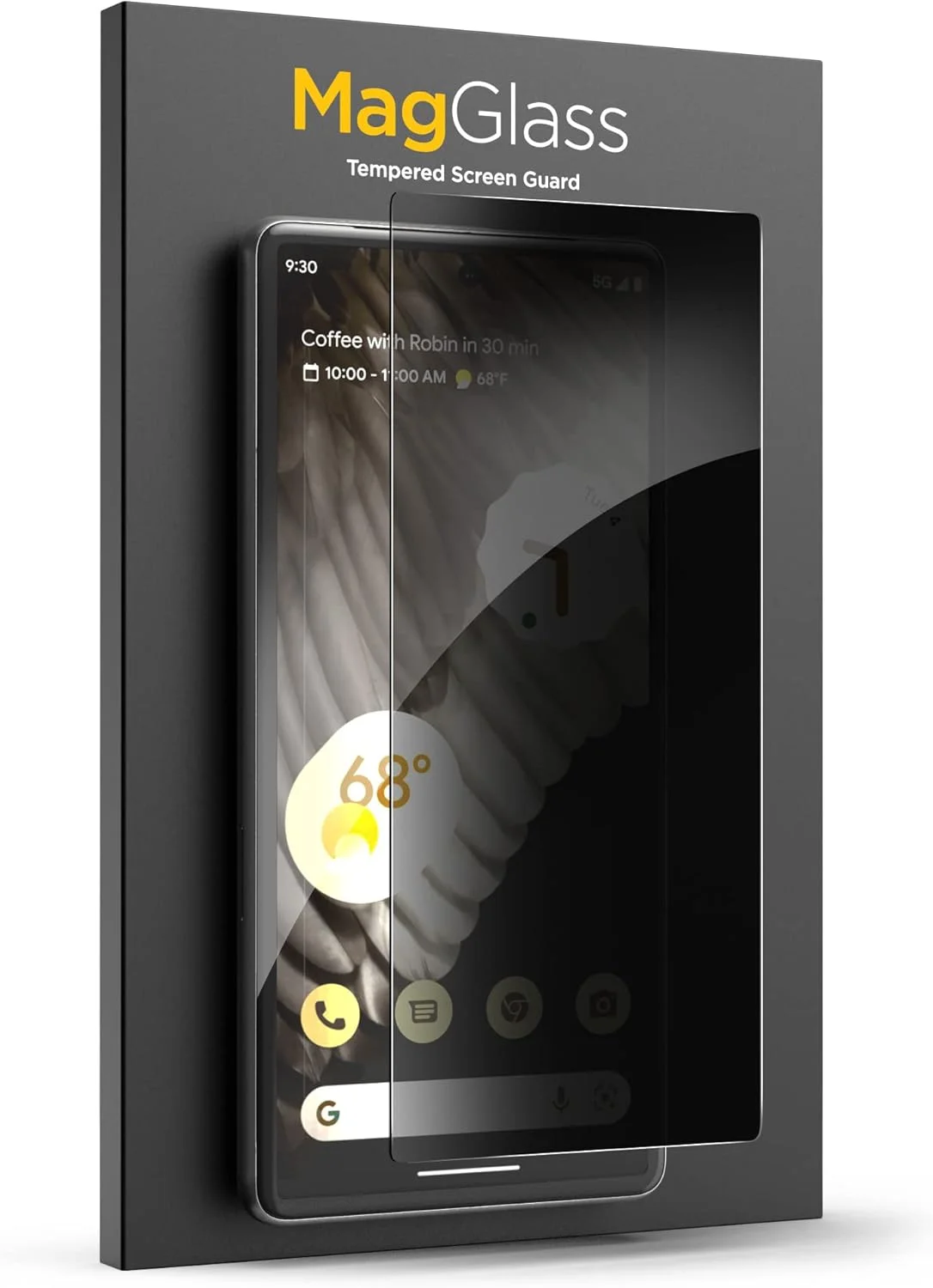 محافظ صفحه نمایش حریم خصوصی MagGlass طراحی شده برای Google Pixel 7a، محافظ صفحه نمایش ضد جاسوسی (سازگار با حسگر اثر انگشت نیست)