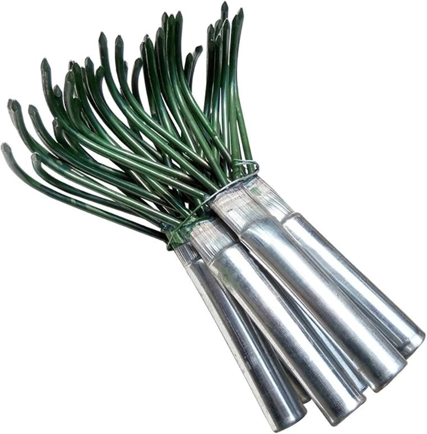 BOSSGE Rake Agricultural Carbon Steel Four-toothed Tines Rake Small Handle Peanut Lawn Leaf Tweezers Garden Tools