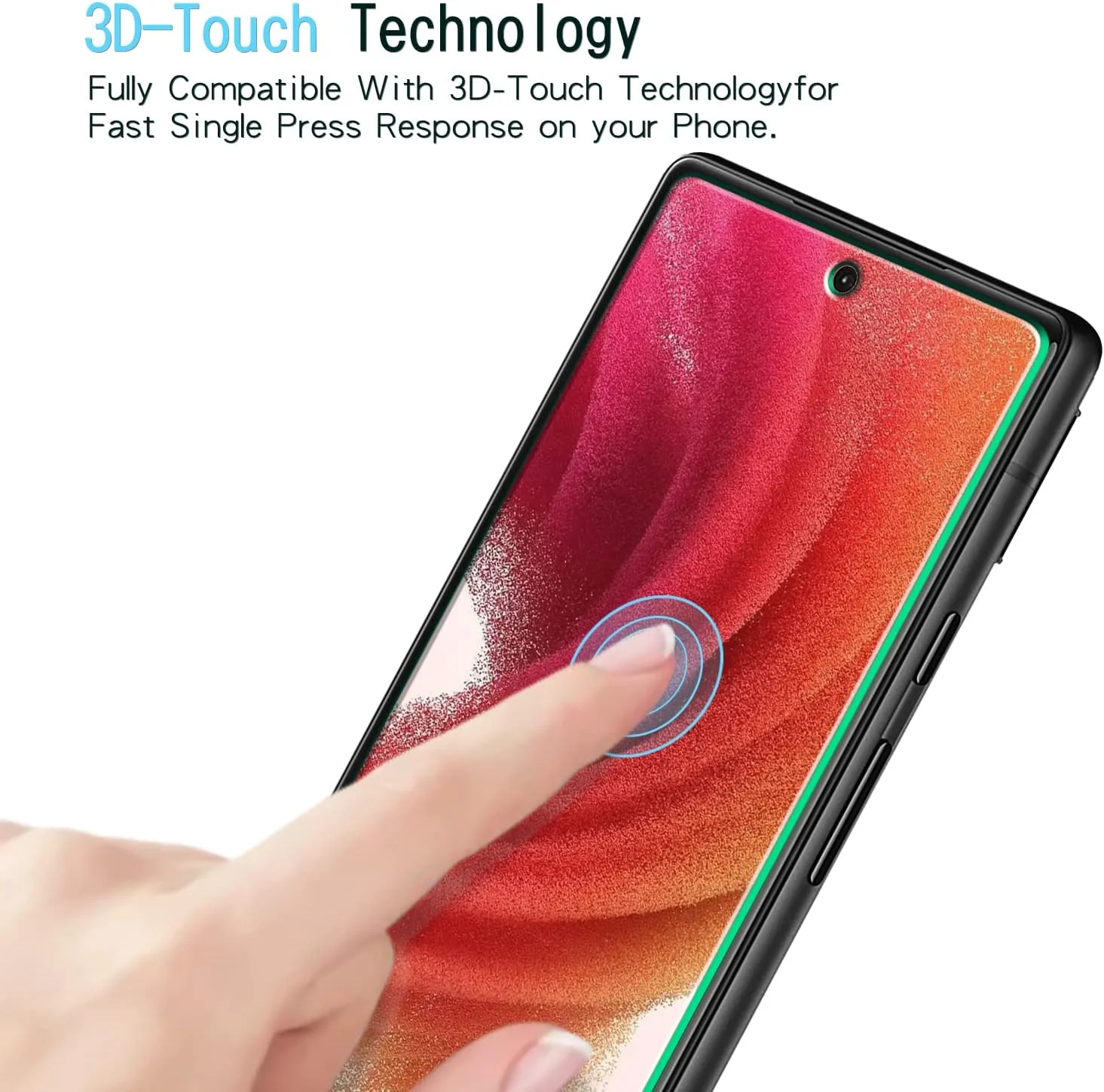 محافظ صفحه نمایش شیشه ای حرارت دیده کارین [بسته 4 عددی] برای گوگل پیکسل 6A 5G، پشتیبانی از حسگر اثر انگشت، بدون حباب، ضد خش، سازگار با قاب، سختی 9H