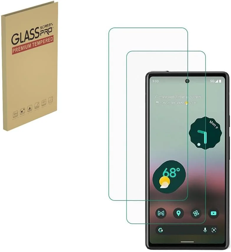 محافظ صفحه نمایش شیشه ای حرارت دیده هیگموک Google Pixel 6A (6.1 اینچ) [2 عدد] شفاف HD ضد خش و بدون حباب