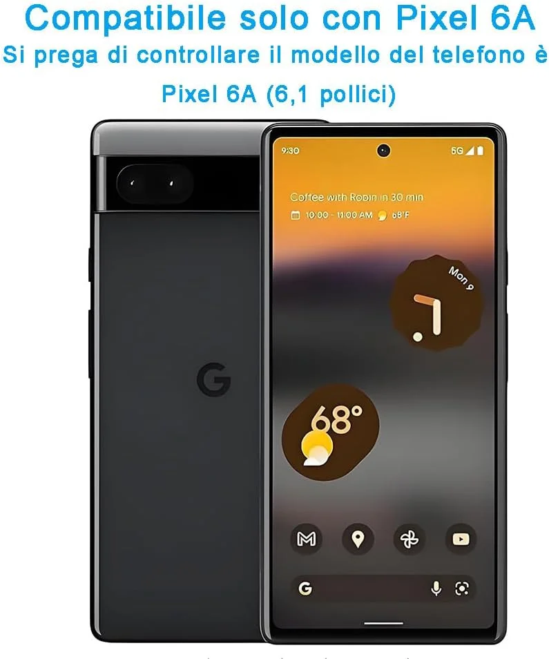 محافظ صفحه نمایش شیشه ای حرارت دیده هیگموک Google Pixel 6A (6.1 اینچ) [2 عدد] شفاف HD ضد خش و بدون حباب