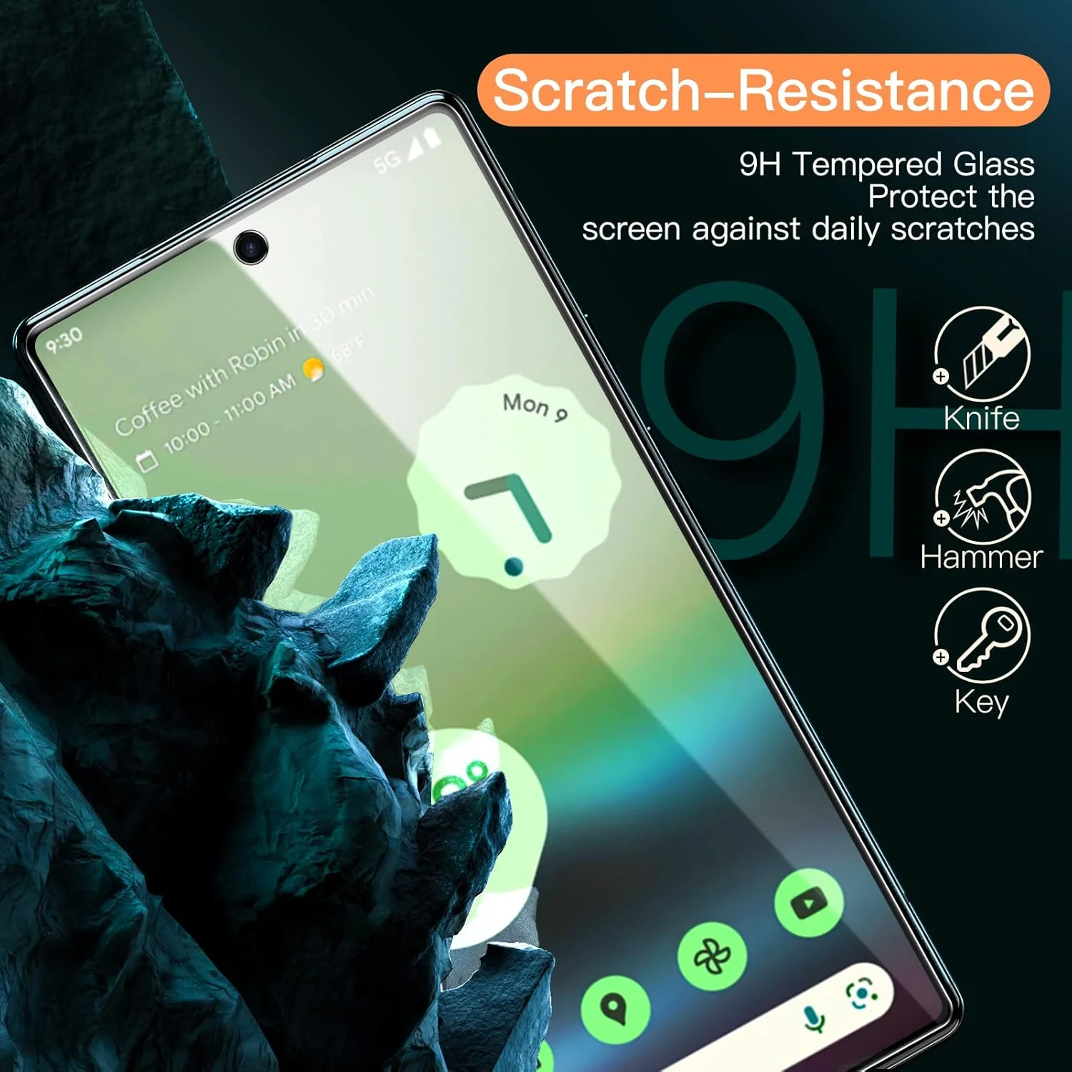 محافظ صفحه نمایش JETech برای گوگل پیکسل 6a 6.1 اینچی، سازگار با اثر انگشت، فیلم شیشه ای حرارت دیده، شفاف HD، بسته 3 عددی محافظ صفحه نمایش JETech برای گوگل پیکسل 6a 6.1 اینچی، سازگار با اثر انگشت، فیلم شیشه ای حرارت دیده، شفاف HD، بسته 3 عددی