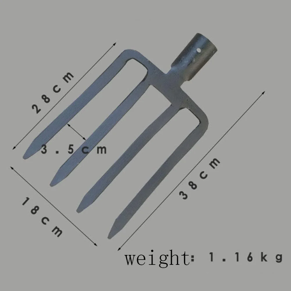 بیل خاکبرداری برای زیر و رو کردن و شل کردن خاک، بیل باغچه ارگونومیک 4 شاخه، ابزار باغبانی کشاورزی