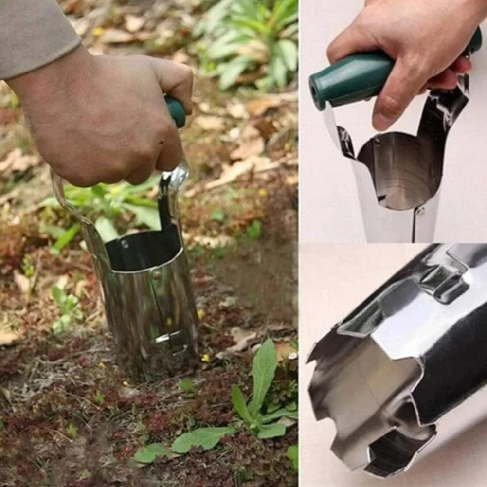 ابزار کاشت نشا MOONT، دستگاه کاشت پیاز با نشانگر عمق، رهاسازی خودکار خاک برای حفر/پر کردن سوراخ، لوله کاشت کشاورزی باغ