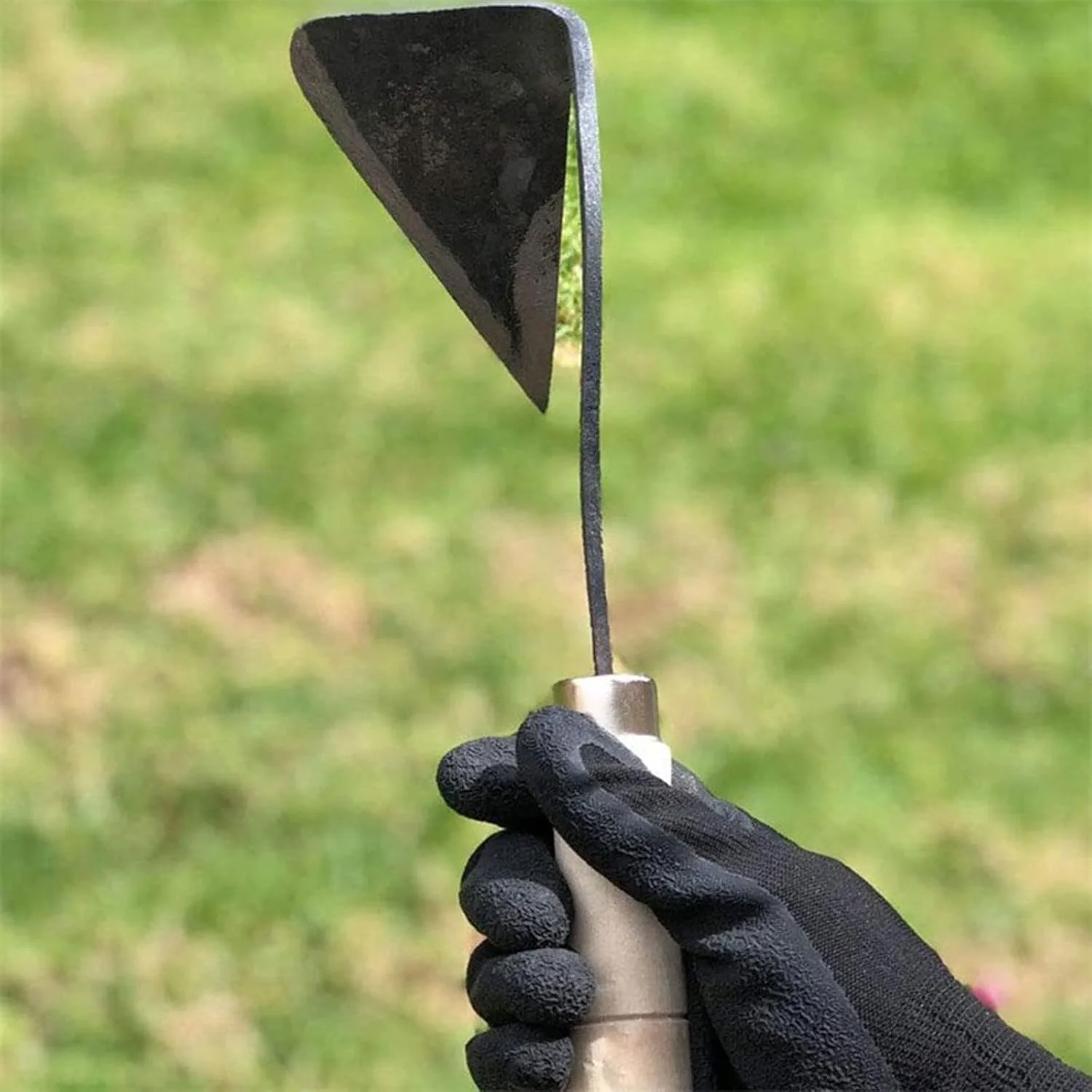 SONAXO Hoe Hand Hoe Handheld Triangle Bent Neck Hoe Japanese Gardening Weed Seed Grass Removal Hoe Wooden Handle Agricultural Garden Tool