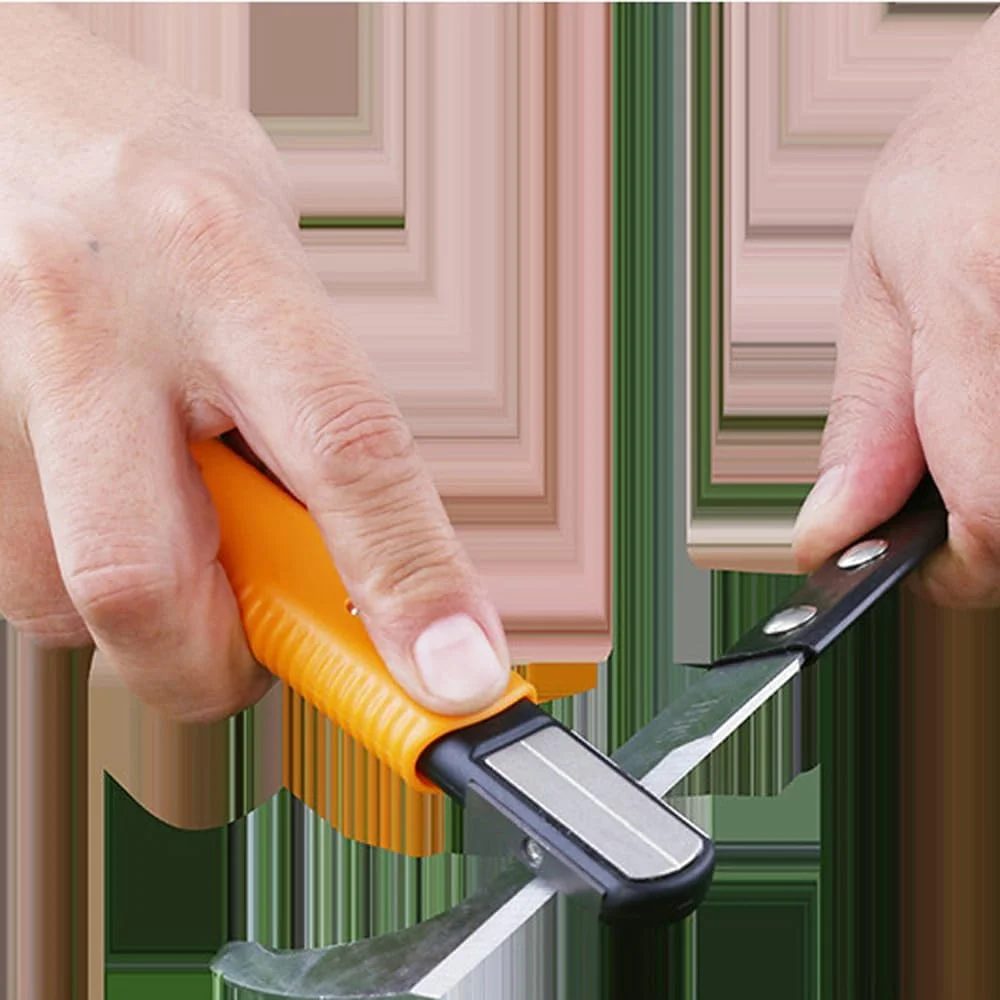 تیزکن جیبی موریلیان، ابزار تیز کننده قابل حمل چند منظوره برای قیچی باغبانی، چاقو و ابزار هرس برقی، مناسب برای تعمیر، سنگ زنی و ابزارهای باغبانی کشاورزی