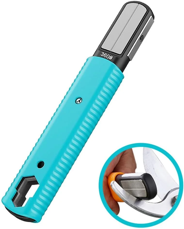 تیزکن جیبی موریلیان، ابزار تیز کننده قابل حمل چند منظوره برای قیچی باغبانی، چاقو و ابزار هرس برقی، مناسب برای تعمیر، سنگ زنی و ابزارهای باغبانی کشاورزی