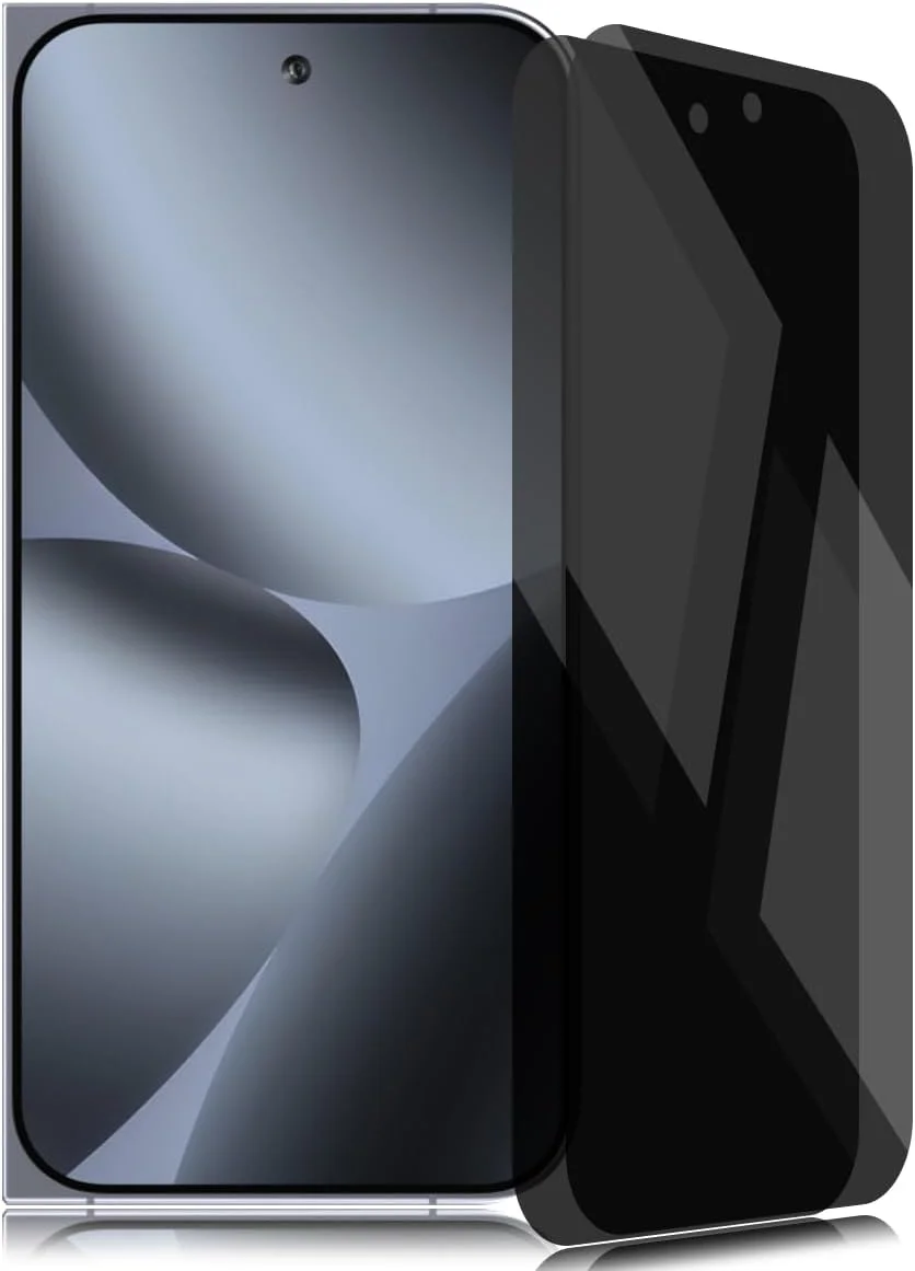 محافظ صفحه نمایش حریم خصوصی Gelaasso بسته 2 عددی برای Google Pixel 10 Pro Fold از جنس شیشه حرارت دیده، سختی 9H، فیلم ضد خش، فیلم حریم خصوصی، محافظ صفحه نمایش ضد جاسوسی، شیشه حرارت دیده حریم خصوصی