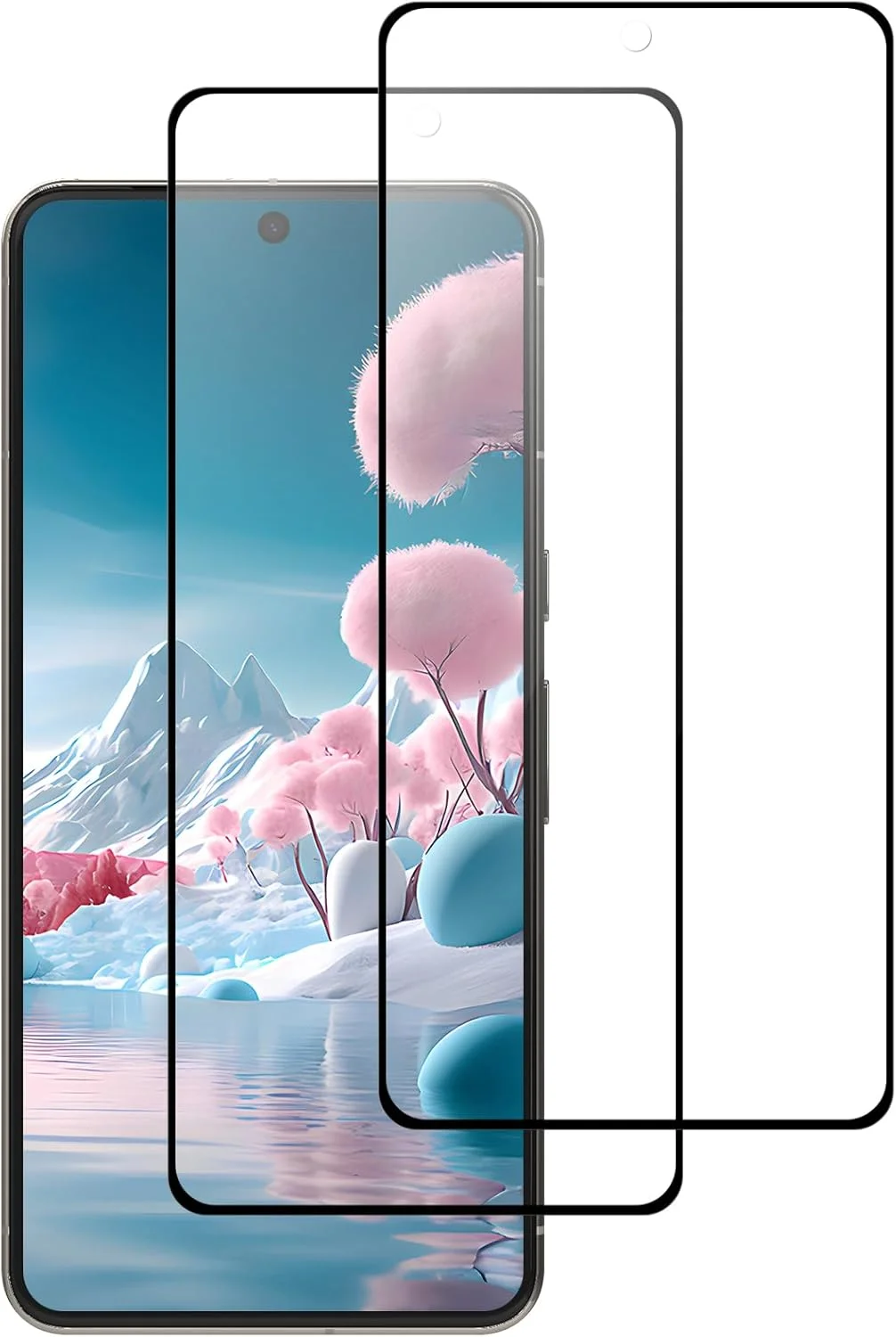 محافظ صفحه نمایش Supershieldz برای Google Pixel 8 Pro 5G، محافظ های پوشش کامل منحنی سه بعدی برای Pixel 8 Pro، فیلم شیشه ای سخت شده 9H، بدون حباب، حساس به لمس، HD شفاف - بسته 2 عددی
