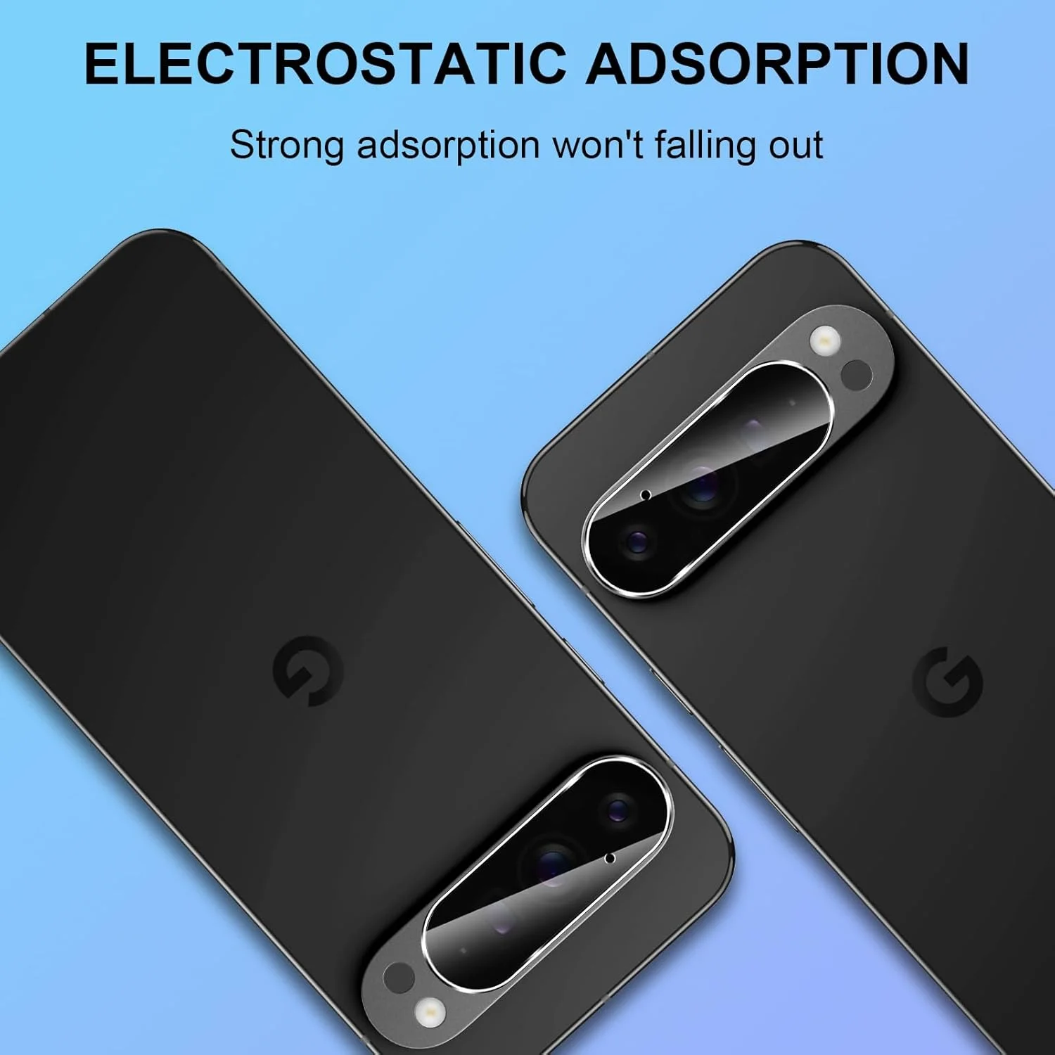 محافظ لنز دوربین شیشه ای حرارت دیده QULLOO برای Google Pixel 9 Pro XL، بسته 3 عددی، سختی 9H، ضد خش، ضد اثر انگشت، شفاف