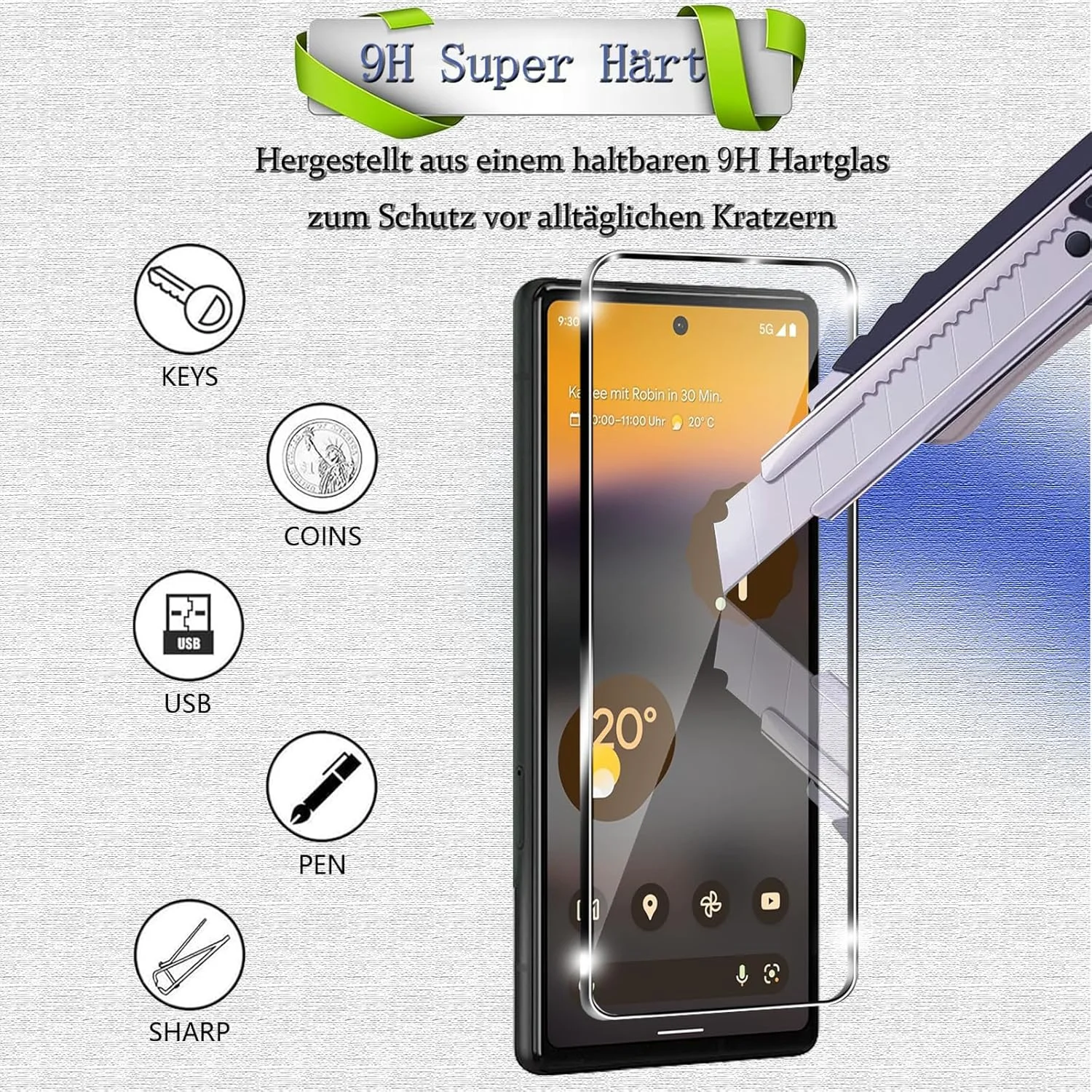 محافظ صفحه نمایش شیشه ای تمپرد Zicurz برای گوگل پیکسل 6a 5G، ضد خش، ضد اثر انگشت، بدون حباب، سختی 9H (4 عدد) محافظ صفحه نمایش شیشه ای تمپرد Zicurz برای گوگل پیکسل 6a 5G، ضد خش، ضد اثر انگشت، بدون حباب، سختی 9H (4 عدد)