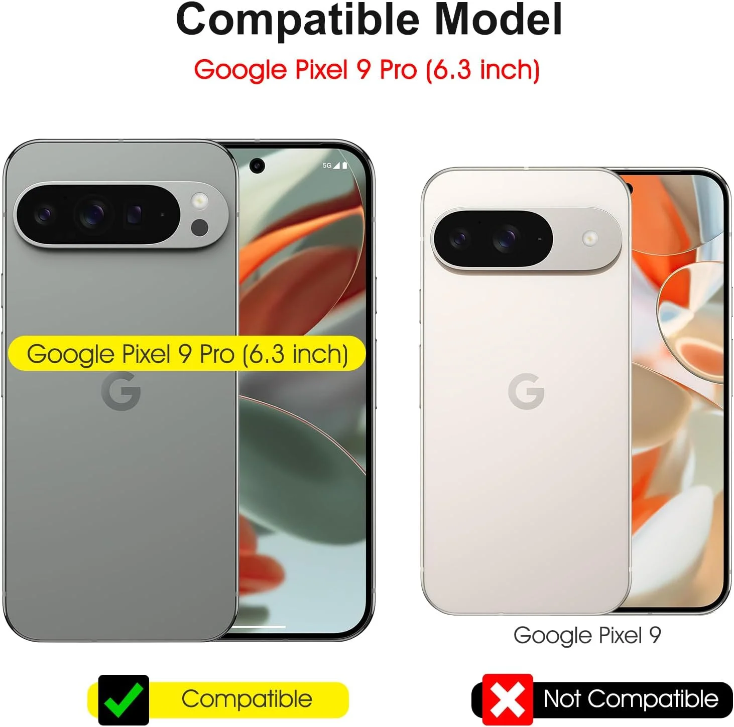 بسته 3 تایی محافظ صفحه نمایش SPARIN به همراه 2 محافظ لنز دوربین شیشه ای حرارت دیده شده برای گوگل پیکسل 9 پرو به همراه قاب نصب، سختی 9H