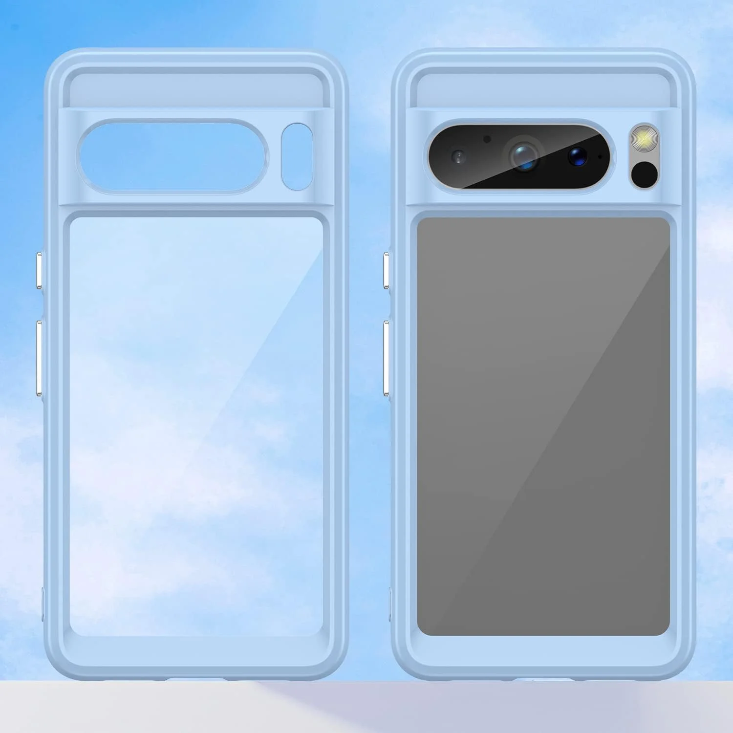 کاور WBWONE برای گوگل پیکسل 8 پرو، قاب سیلیکونی TPU نرم + پنل پشتی اکریلیک شفاف ضد خش و مقاوم در برابر ضربه (آبی) کاور WBWONE برای گوگل پیکسل 8 پرو، قاب سیلیکونی TPU نرم + پنل پشتی اکریلیک شفاف ضد خش و مقاوم در برابر ضربه (آبی)