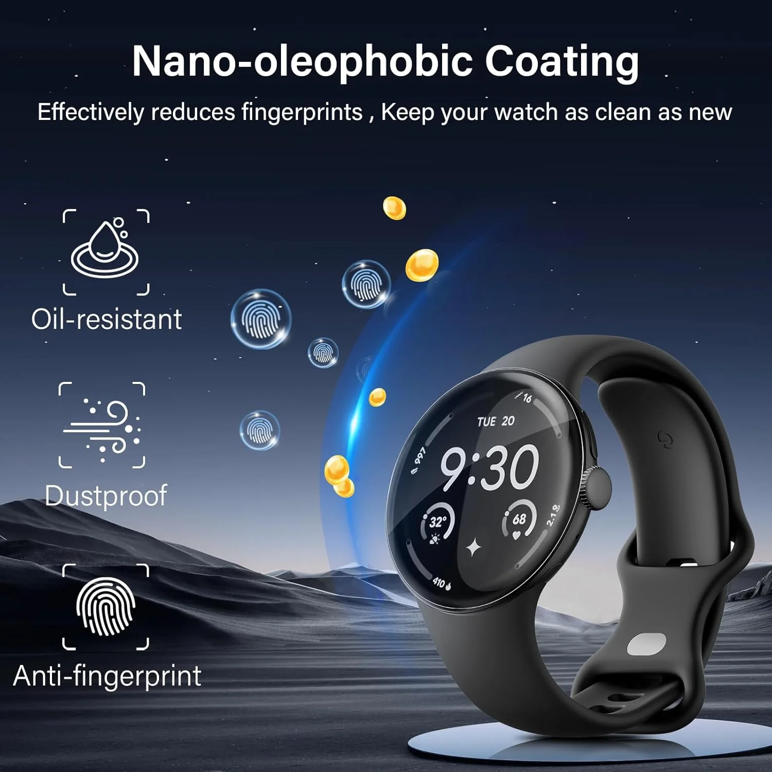 محافظ صفحه نمایش فوق العاده شفاف Funrae، بسته 4 عددی، سازگار با ساعت Google Pixel Watch 4 41mm، شیشه حرارت دیده، TPU انعطاف پذیر بدون حباب، ضد خش، فیلم محافظ صفحه نمایش ضد آب محافظ صفحه نمایش فوق العاده شفاف Funrae، بسته 4 عددی، سازگار با ساعت Google Pixel Watch 4 41mm، شیشه حرارت دیده، TPU انعطاف پذیر بدون حباب، ضد خش، فیلم محافظ صفحه نمایش ضد آب
