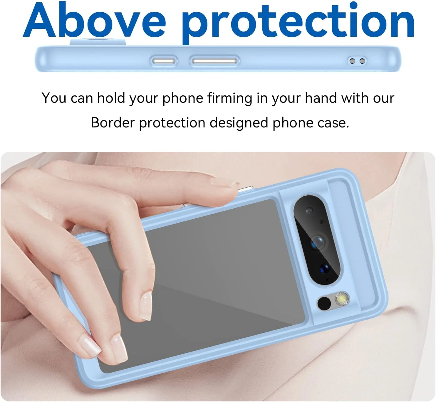 کاور WBWONE برای گوگل پیکسل 8 پرو، قاب سیلیکونی TPU نرم + پنل پشتی اکریلیک شفاف ضد خش و مقاوم در برابر ضربه (آبی) کاور WBWONE برای گوگل پیکسل 8 پرو، قاب سیلیکونی TPU نرم + پنل پشتی اکریلیک شفاف ضد خش و مقاوم در برابر ضربه (آبی)