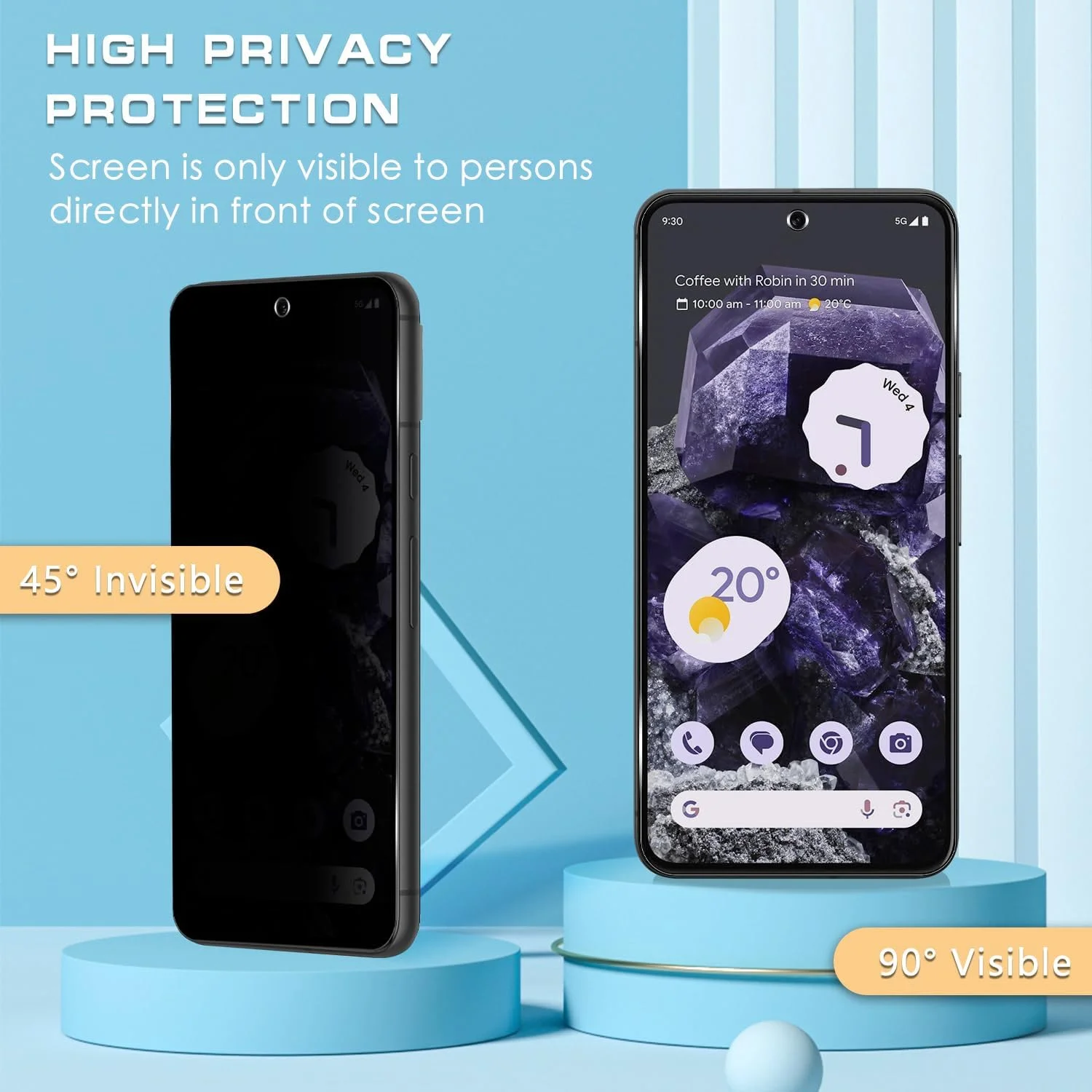 محافظ صفحه نمایش MiRowy سازگار با Google Pixel 8، 2+2 عدد فیلم شیشه ای حرارت دیده 9H ضد جاسوسی و محافظ دوربین، محافظ صفحه نمایش ضد خش و ضد جاسوسی برای Google Pixel 8 محافظ صفحه نمایش MiRowy سازگار با Google Pixel 8، 2+2 عدد فیلم شیشه ای حرارت دیده 9H ضد جاسوسی و محافظ دوربین، محافظ صفحه نمایش ضد خش و ضد جاسوسی برای Google Pixel 8