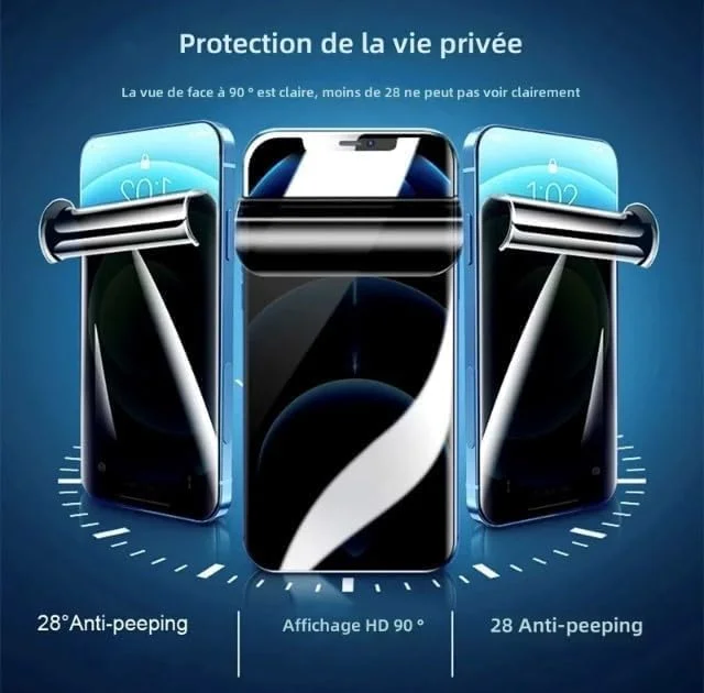 محافظ صفحه نمایش حریم خصوصی هیدروژلی WardSan [یک عدد برای گوگل پیکسل 9/9 پرو 6.3 اینچ] سه بعدی | پایه سلفی رایگان | ضد ضربه | محافظ TPU نرم | بهتر از شیشه حرارت دیده