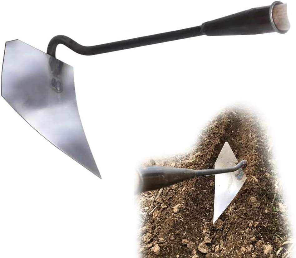 سر بیلچه نوک تیز فولاد منگنز ضخیم شده، بیلچه توخالی دستی، ابزار باغبانی کشاورزی برای وجین علف های هرز، کاشت سبزیجات و شل کردن خاک