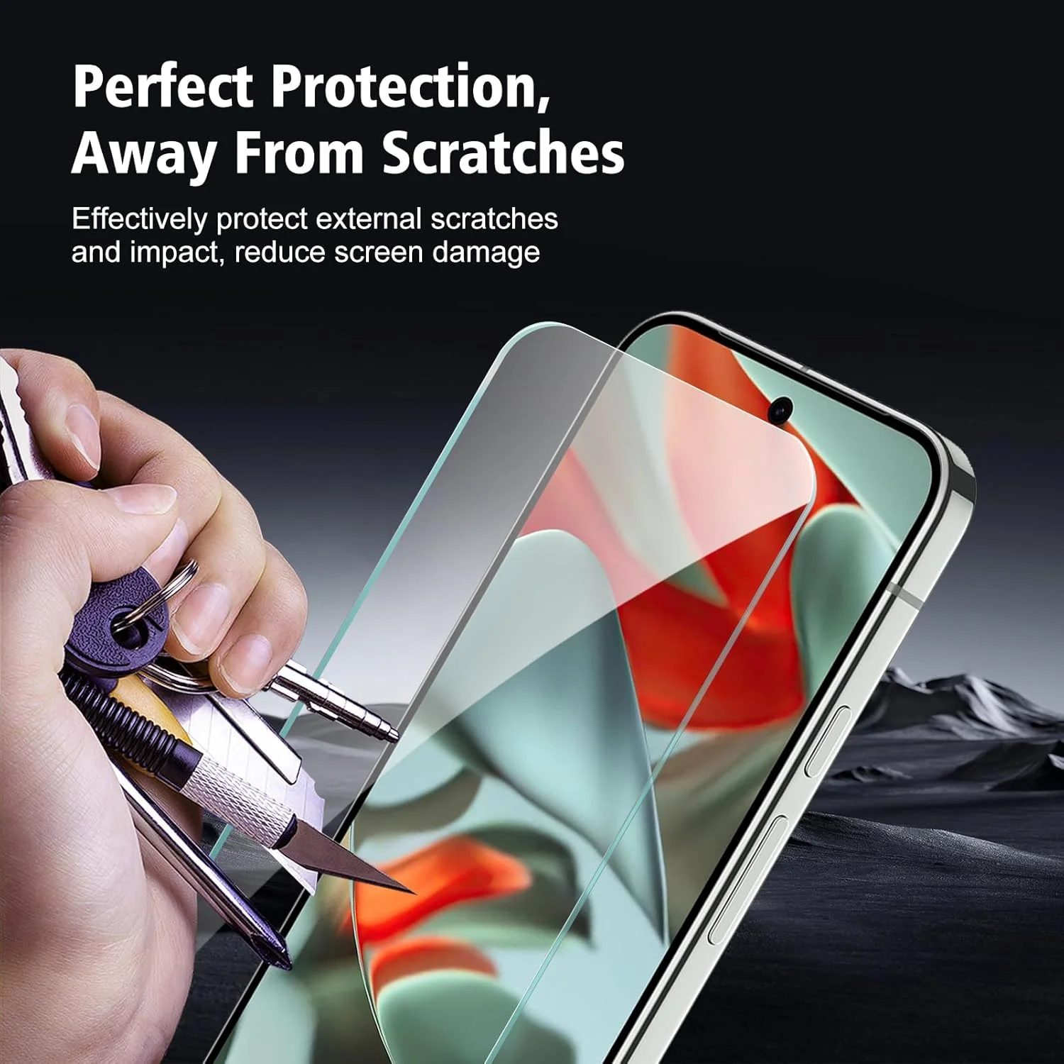 محافظ صفحه نمایش شیشه ای حرارت دیده CYYAGE، 3 عدد، مناسب برای Google Pixel 9 Pro XL، شیشه با سختی 9H، بدون حباب، ضد خش